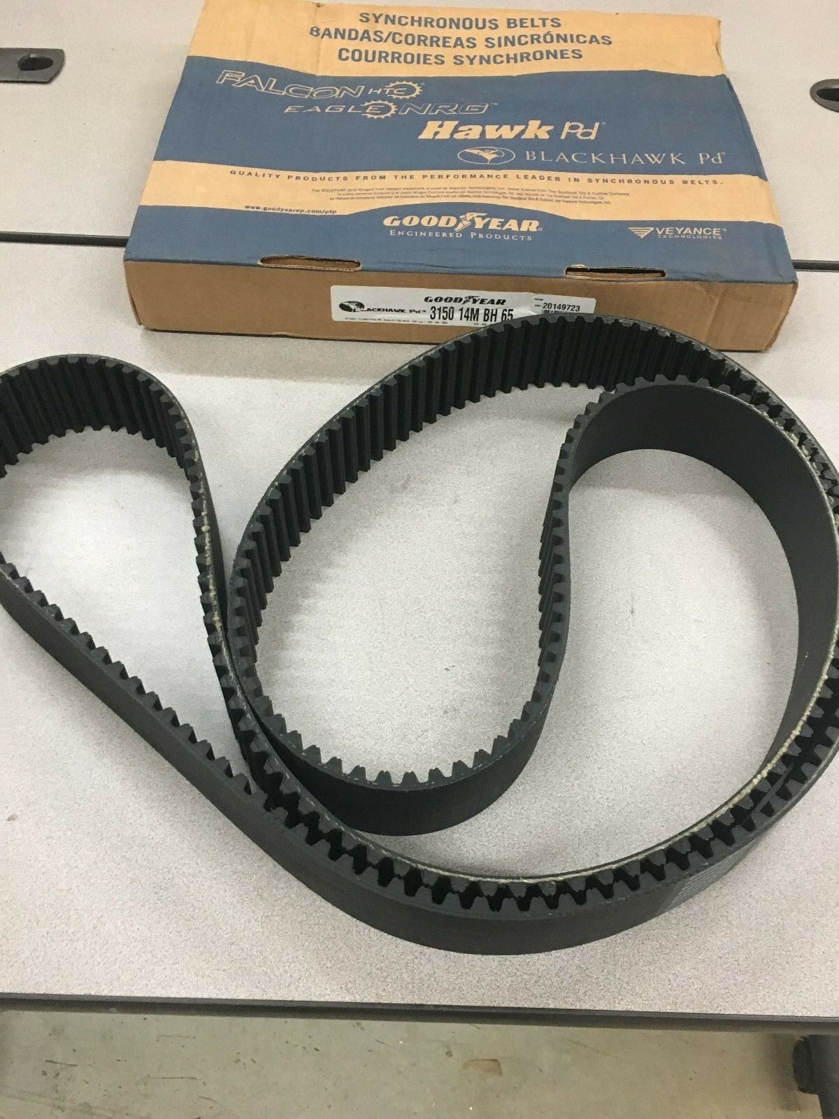 NEW IN BOX GOODYEAR BLACKHAWK PD SYNCHRONOUS BELT 3150 14M BH 65