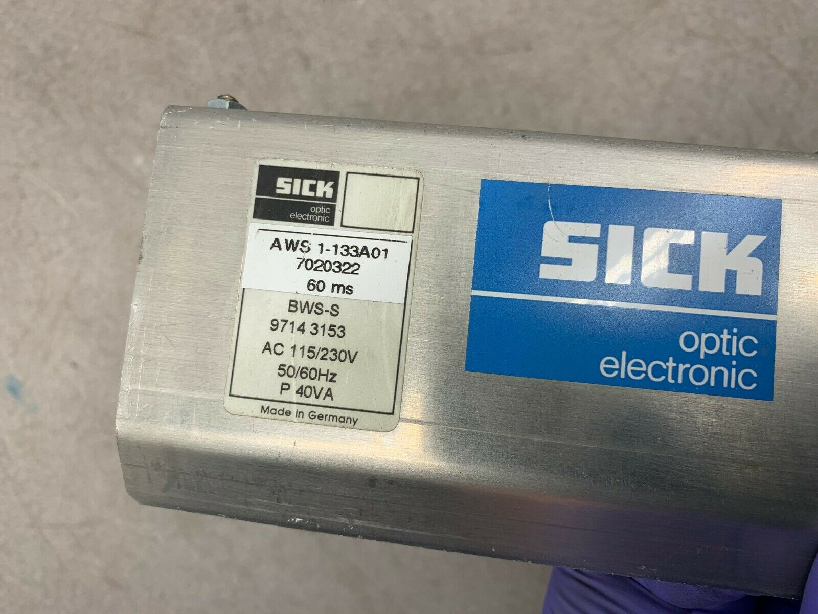 USED SICK POWER SUPPLY AWS 1-133A01