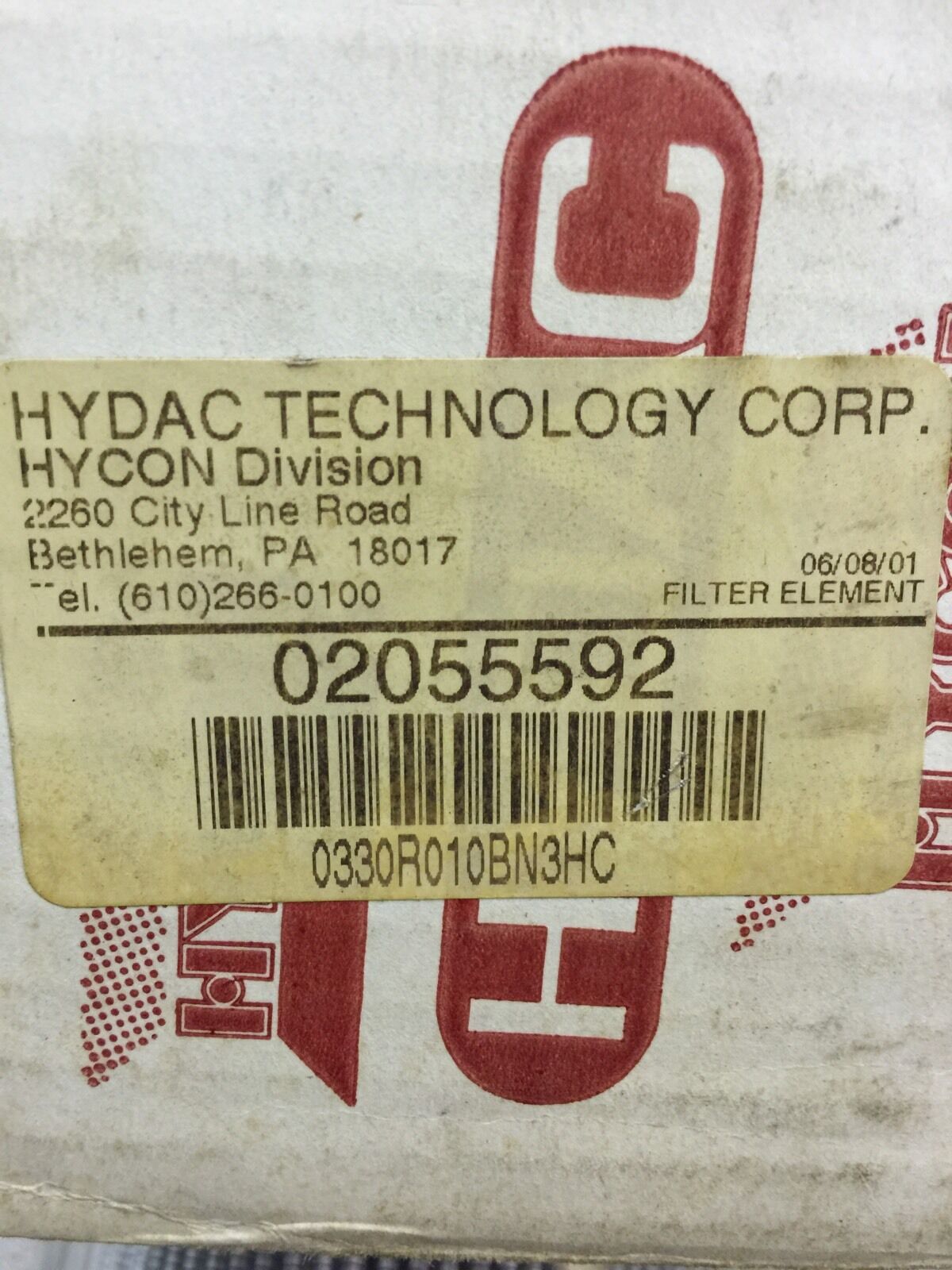 NEW IN BOX HYDAC FILTER 02055592