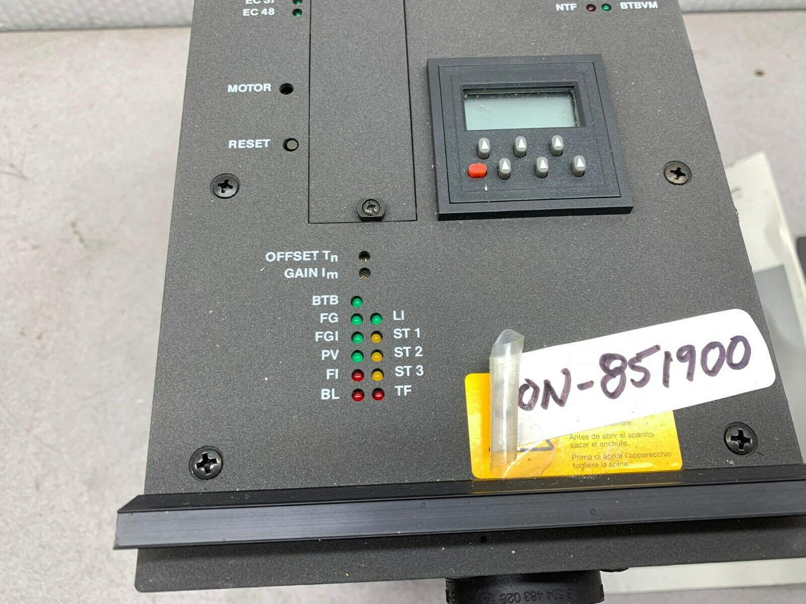 USED BOSCH SERVO CONTROLLER 0 608 750 056 *MISSING KEY SWITCH*