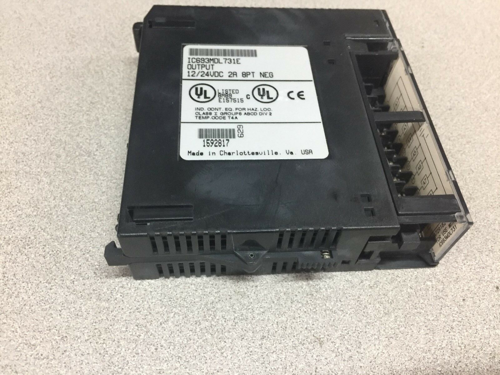 USED GE FANUC 12/24VDC OUTPUT MODULE IC693MDL731E