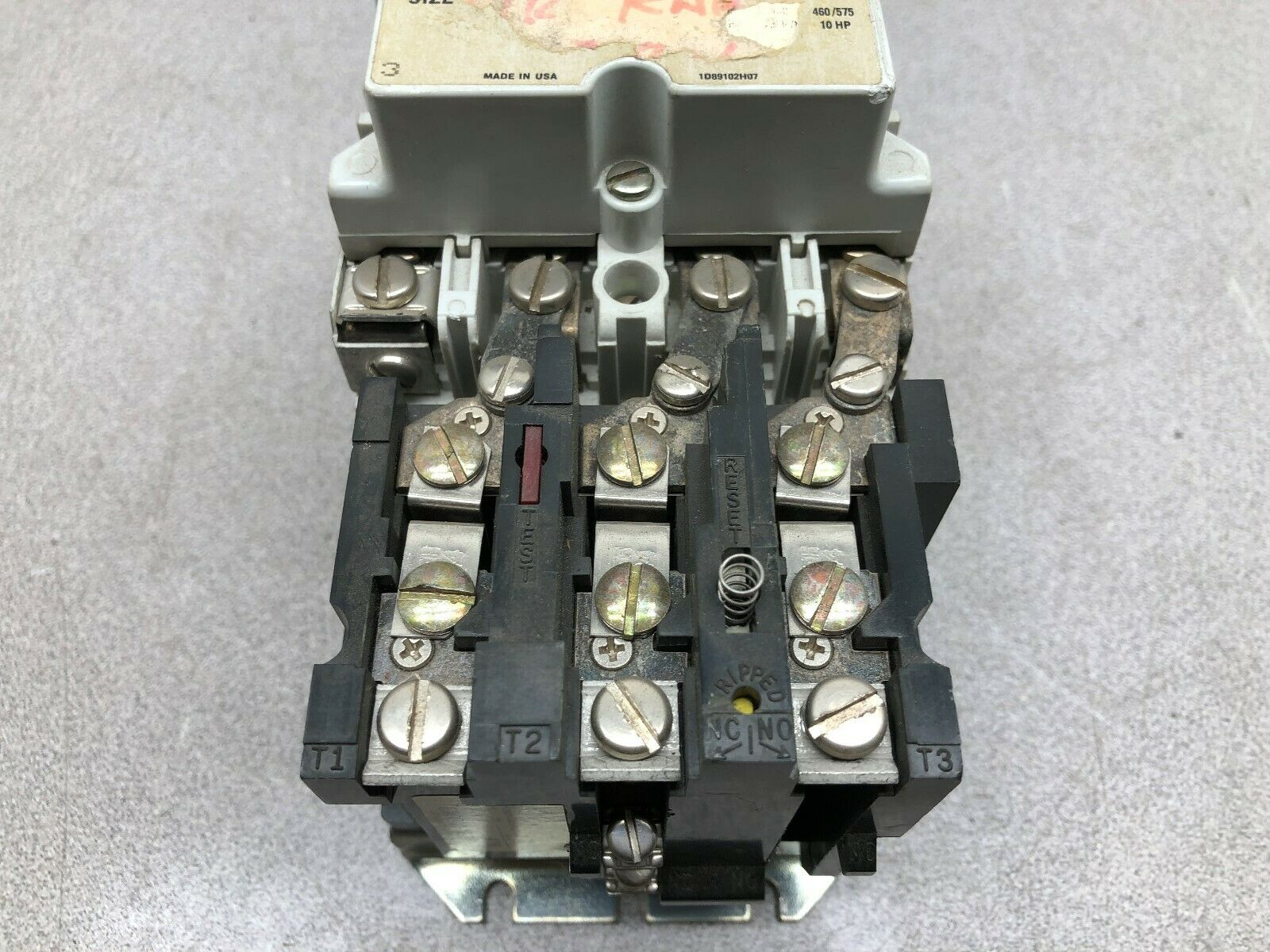 USED WESTINGHOUSE SIZE 1  120 VAC 10 HP 600 VAC MOTOR CONTROL A200M1CW