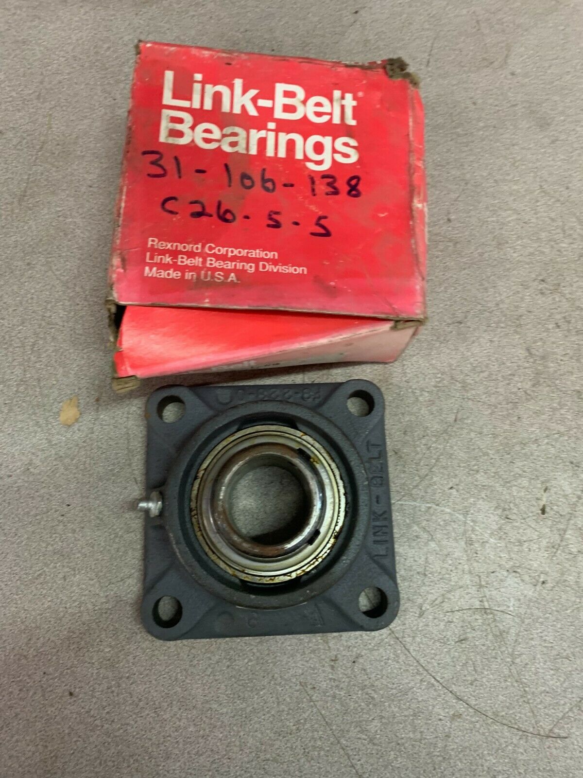 NEW IN BOX LINKBELT BALL BEARING FLANGE UNIT F3U223N