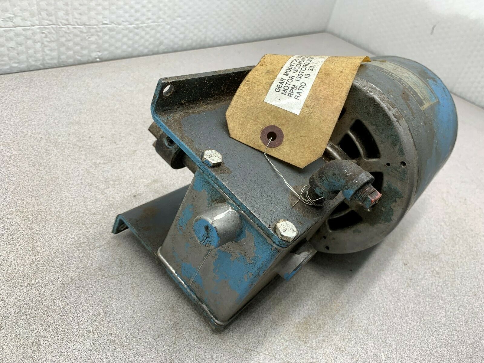 USED GENERAL ELECTRIC 13.33:1 GEARMOTOR 5KH33GG1067 WITH 7GS103DC6FY10