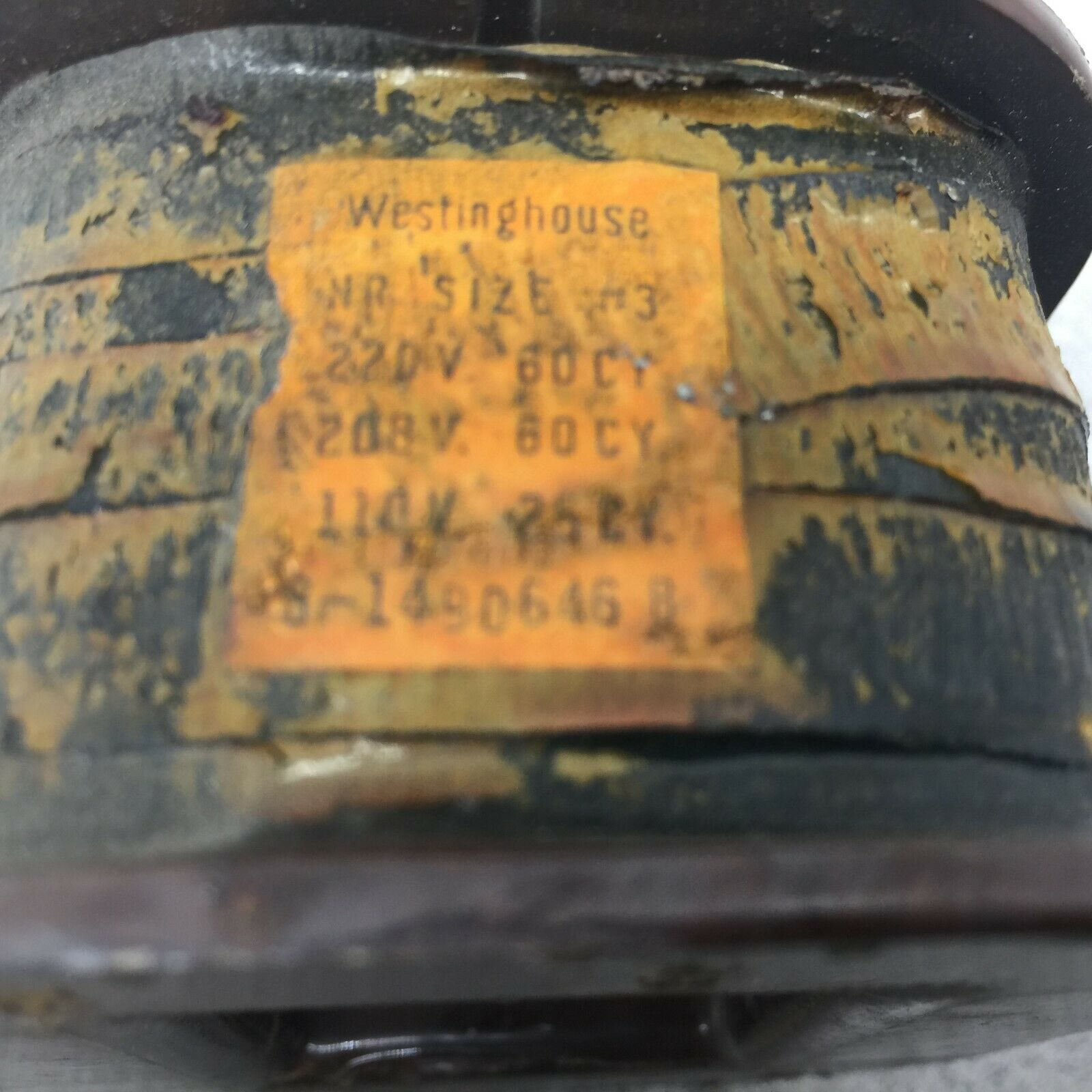 USED WESTINGHOUSE 208/220 VAC SIZE 3 COIL S-1490646 B