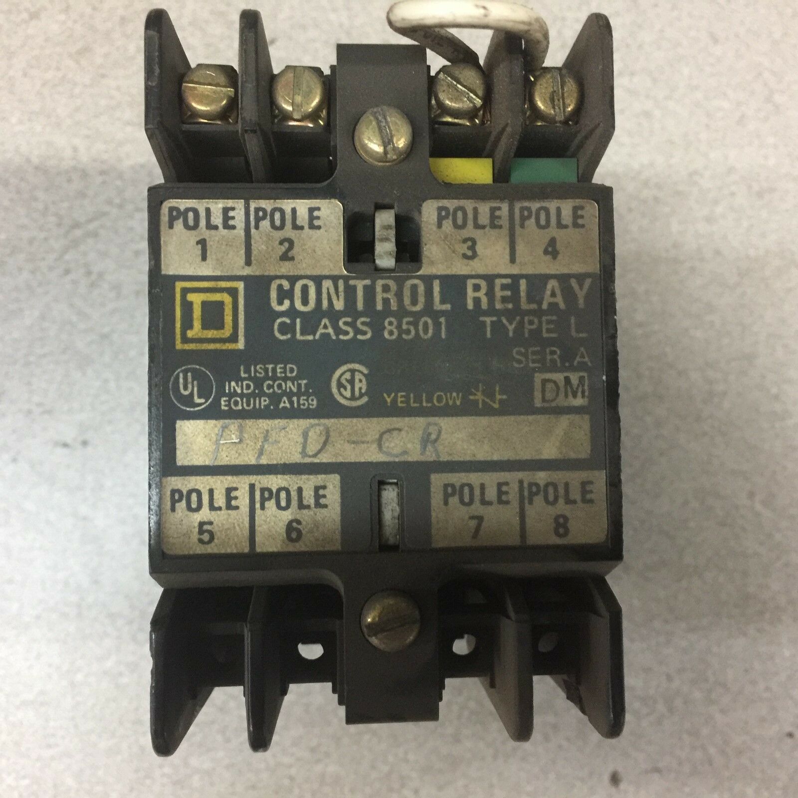 USED SQUARE D CONTROL RELAY 8501 LO-80