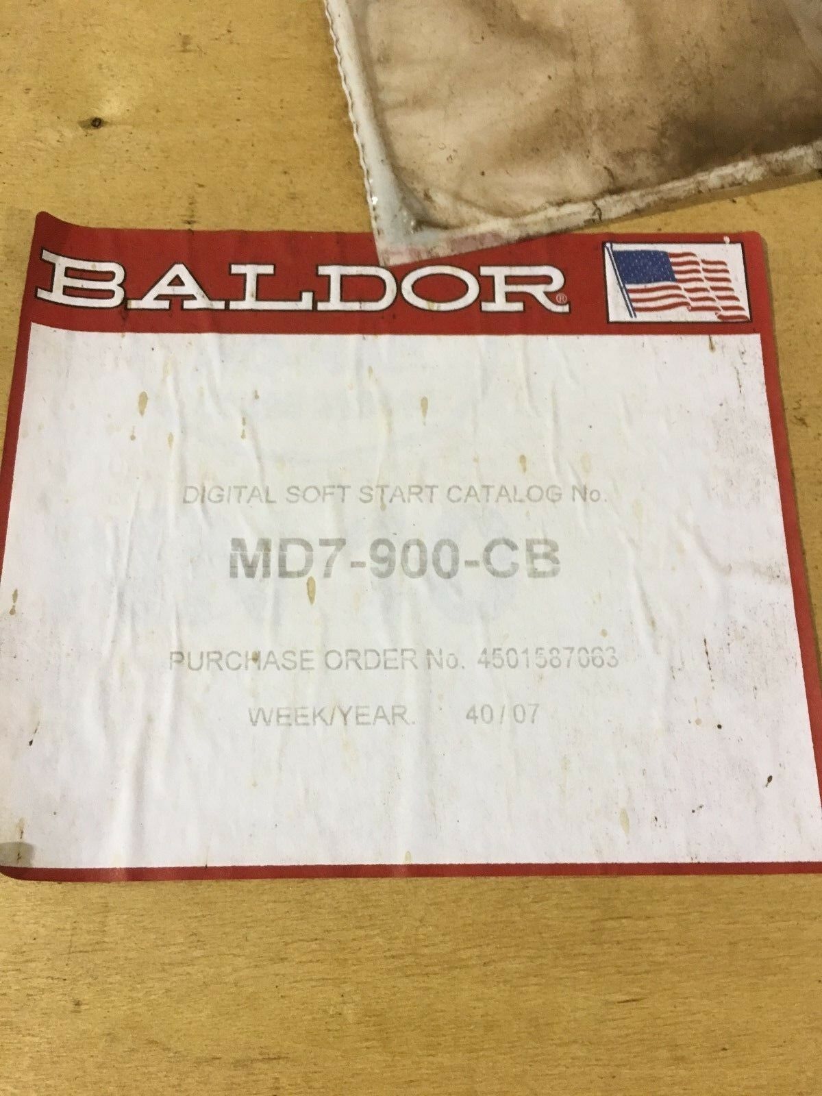 NEW IN BOX BALDOR SS0122 DIGITAL SOFT START MD7-900-CB