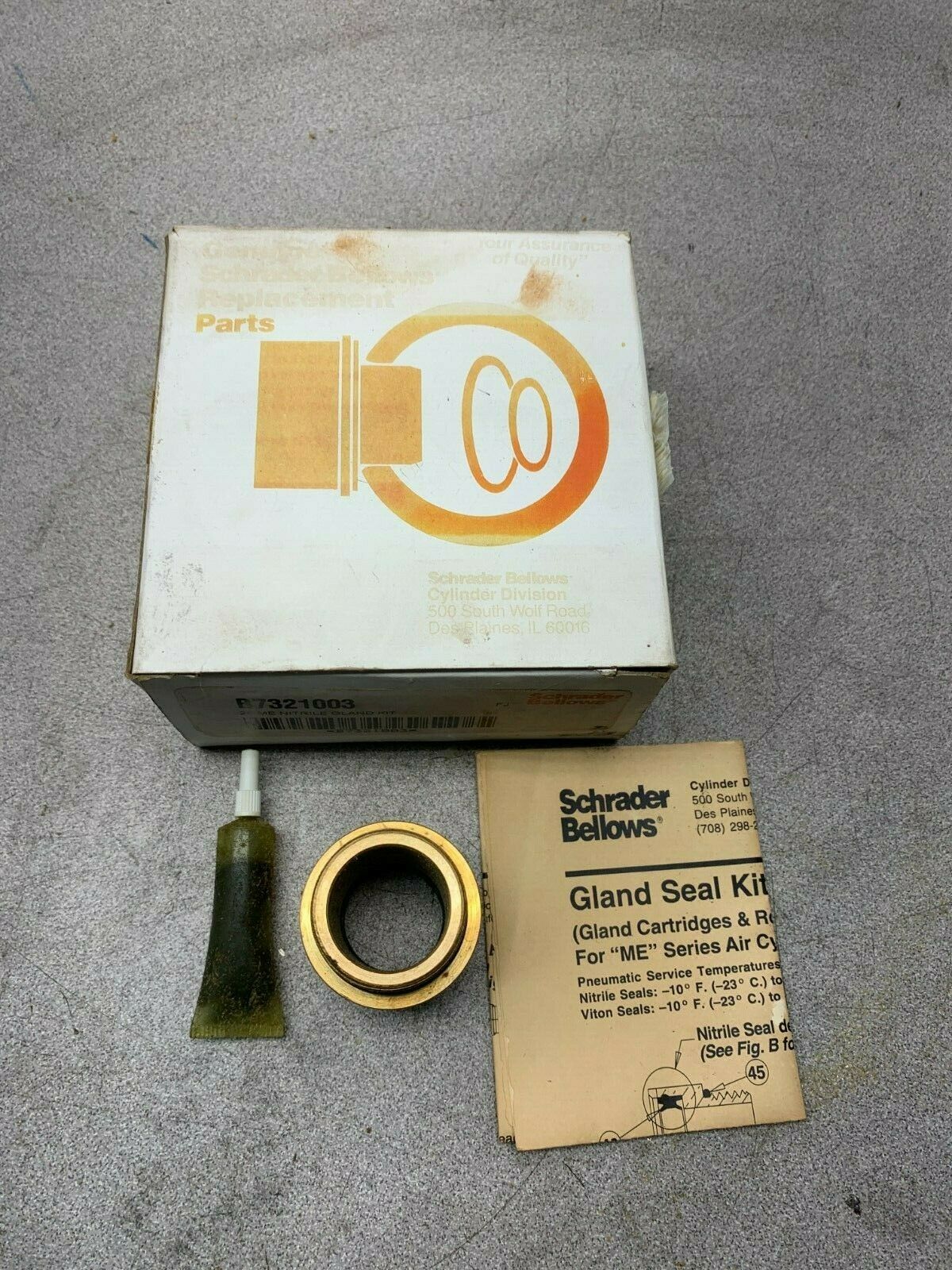 NEW IN BOX SCHRADER BELLOWS GLAND KIT B7321003