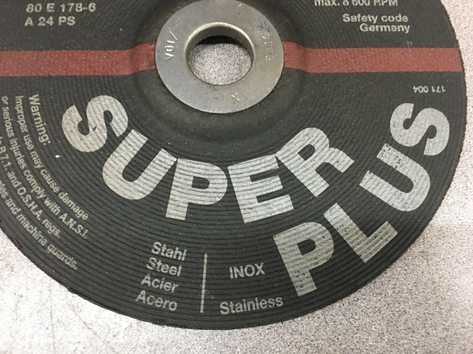 NEW NO BOX PFERD 7" X 1/4" X 7/8" GRINDING WHEEL 61006