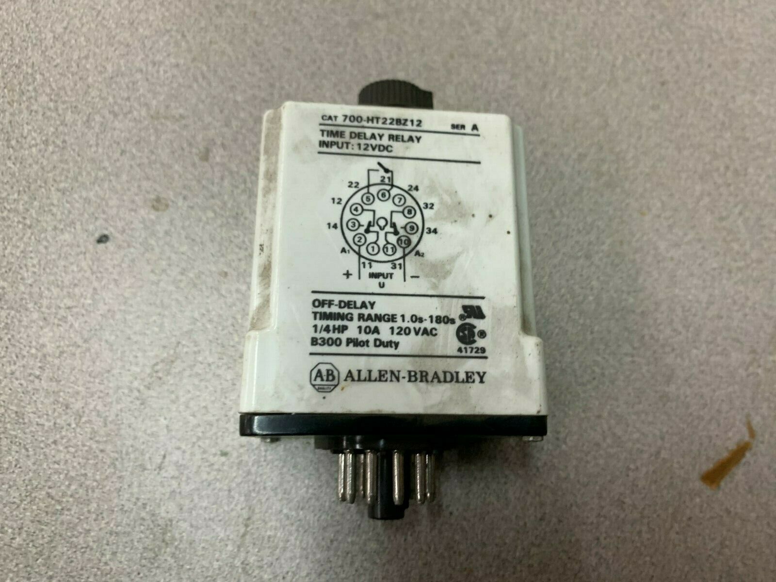 USED ALLEN BRADLEY TIME DELAY RELAY 700-HT22BZ