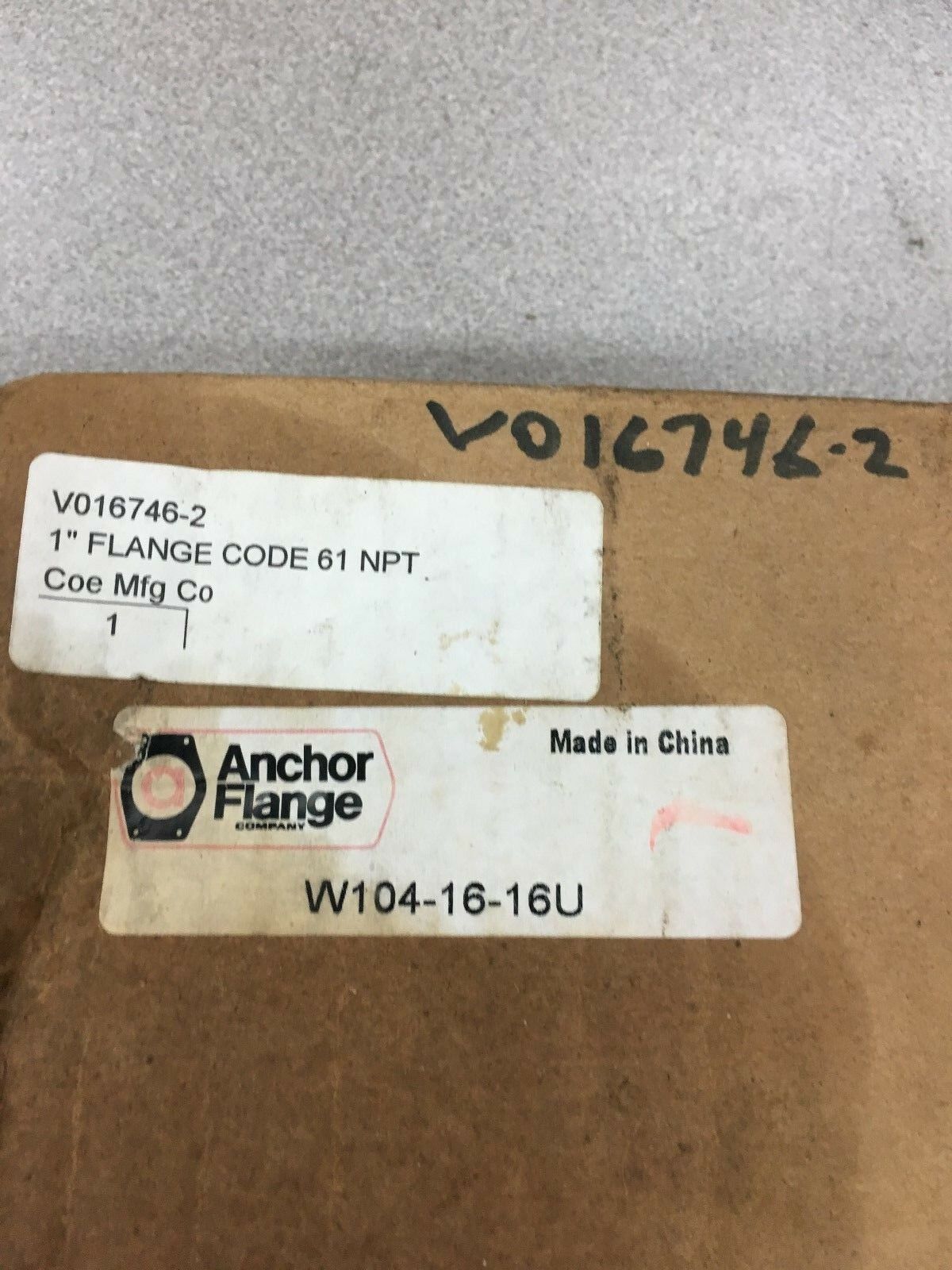 NEW IN BOX ANCHOR FLANGE W104-16-16U