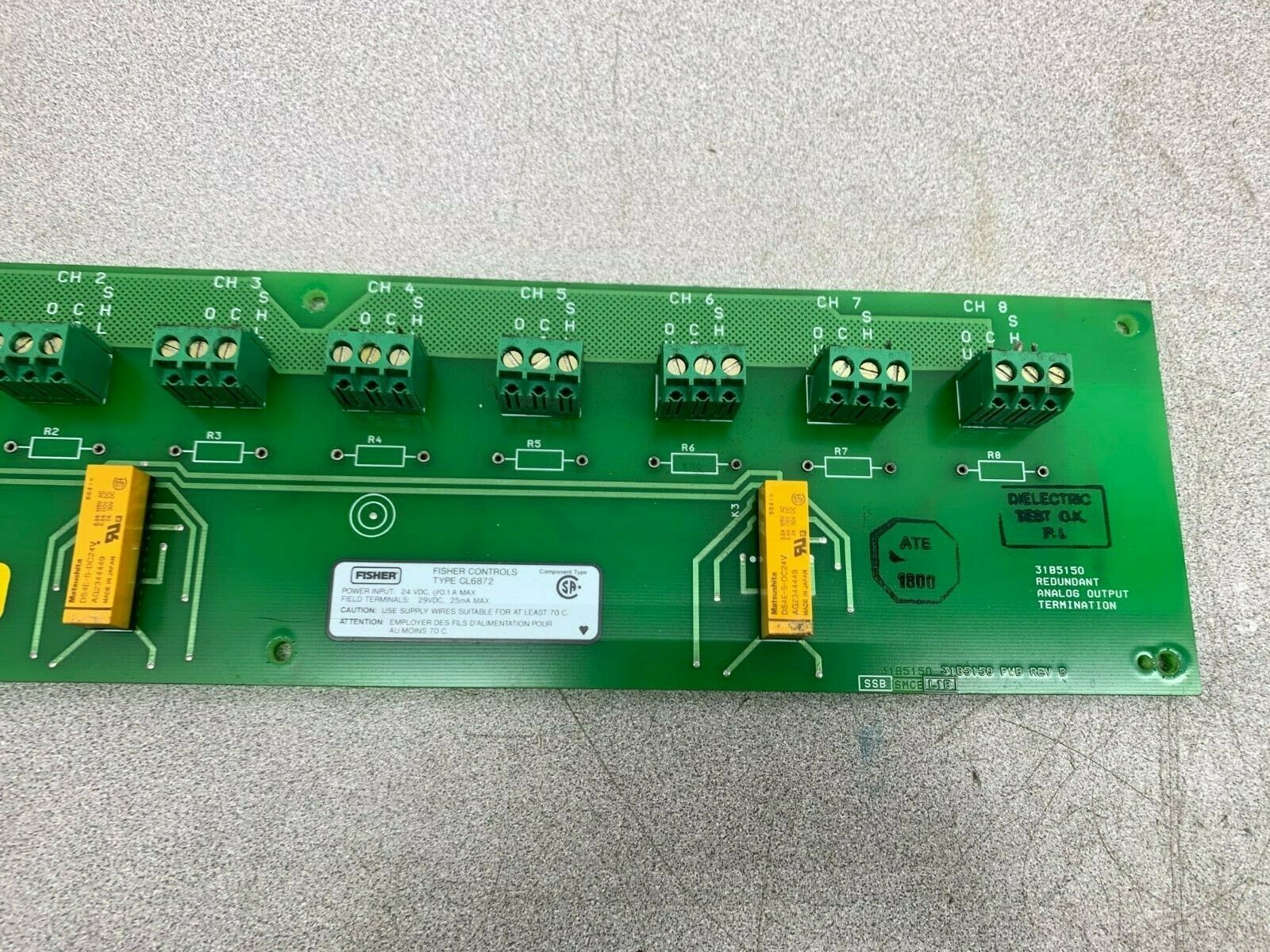 USED FISHER TERMINAL BOARD CL6872X1-A2