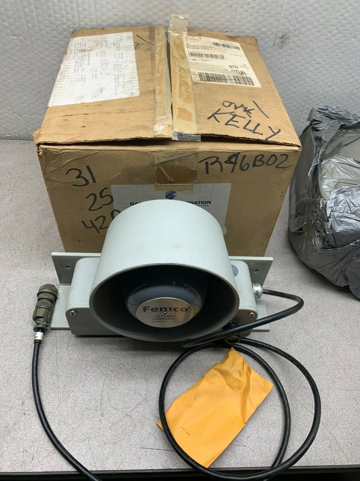 NEW IN BOX GAI-TRONICS 651301 CAST SPEAKER WITH VOLUME CONTROL 651301/102 FEMCO