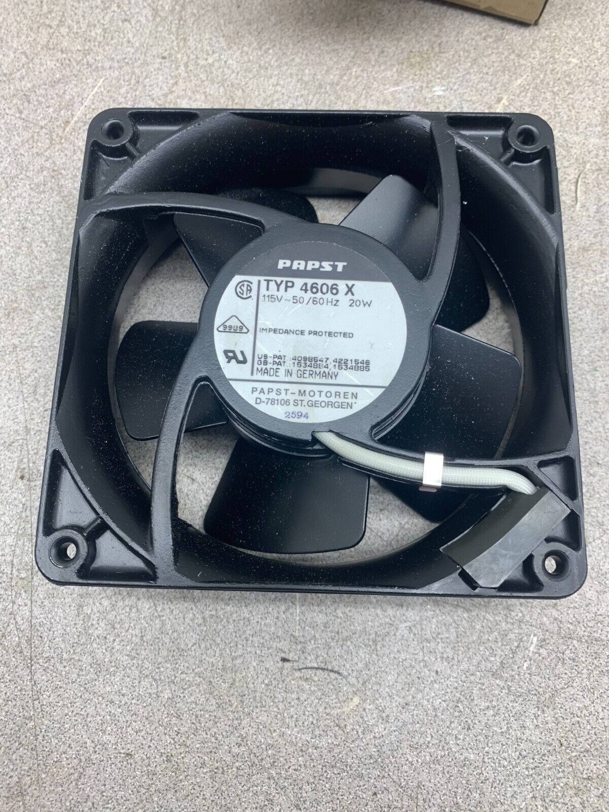 NEW IN BOX PAPST 115V. FAN TYP 4606 X