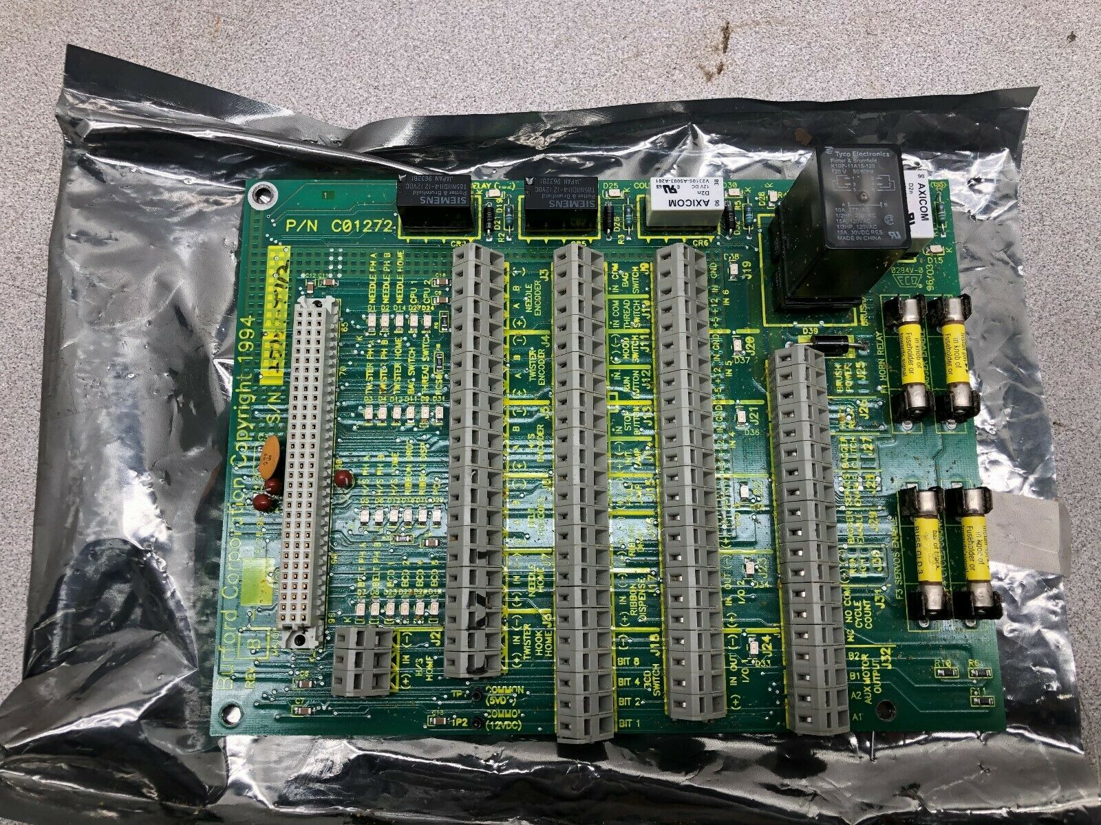 USED BURFORD CONNECTOR BOARD (WITH ALL RELAYS) CO1272