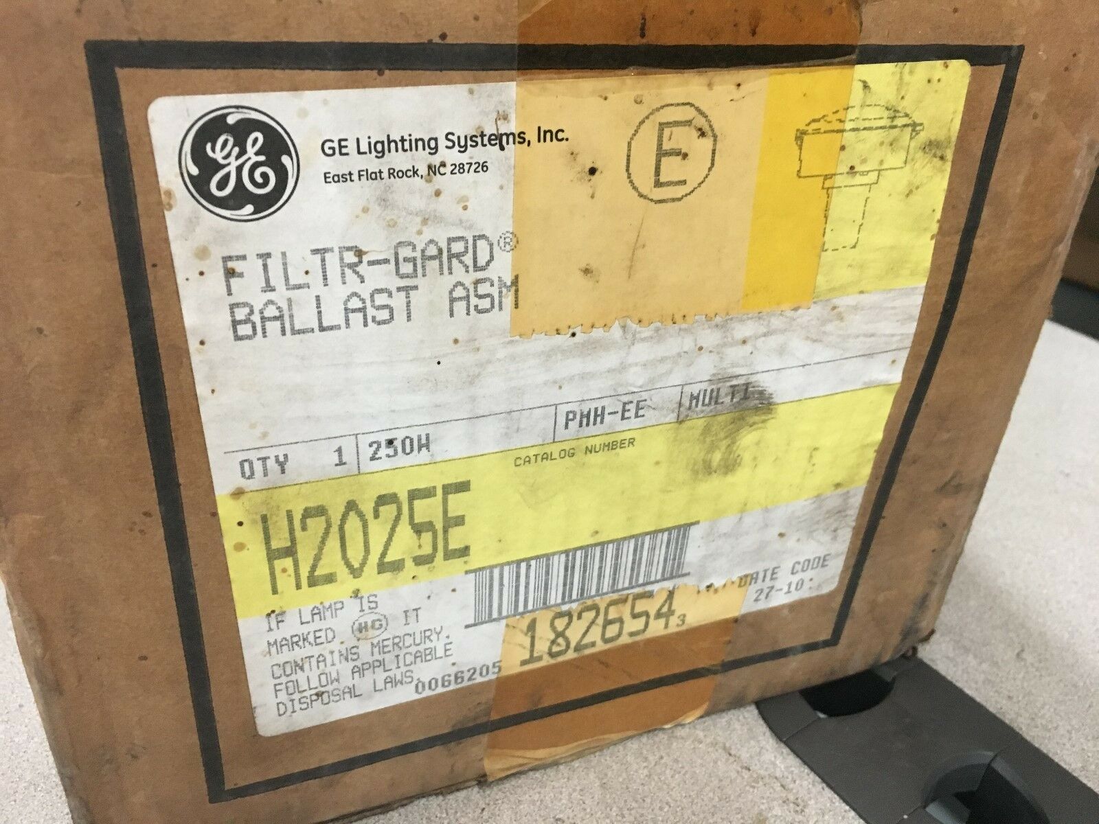 NEW IN BOX GENERAL ELECTRIC FILTR-GARD BALLAST H2025E