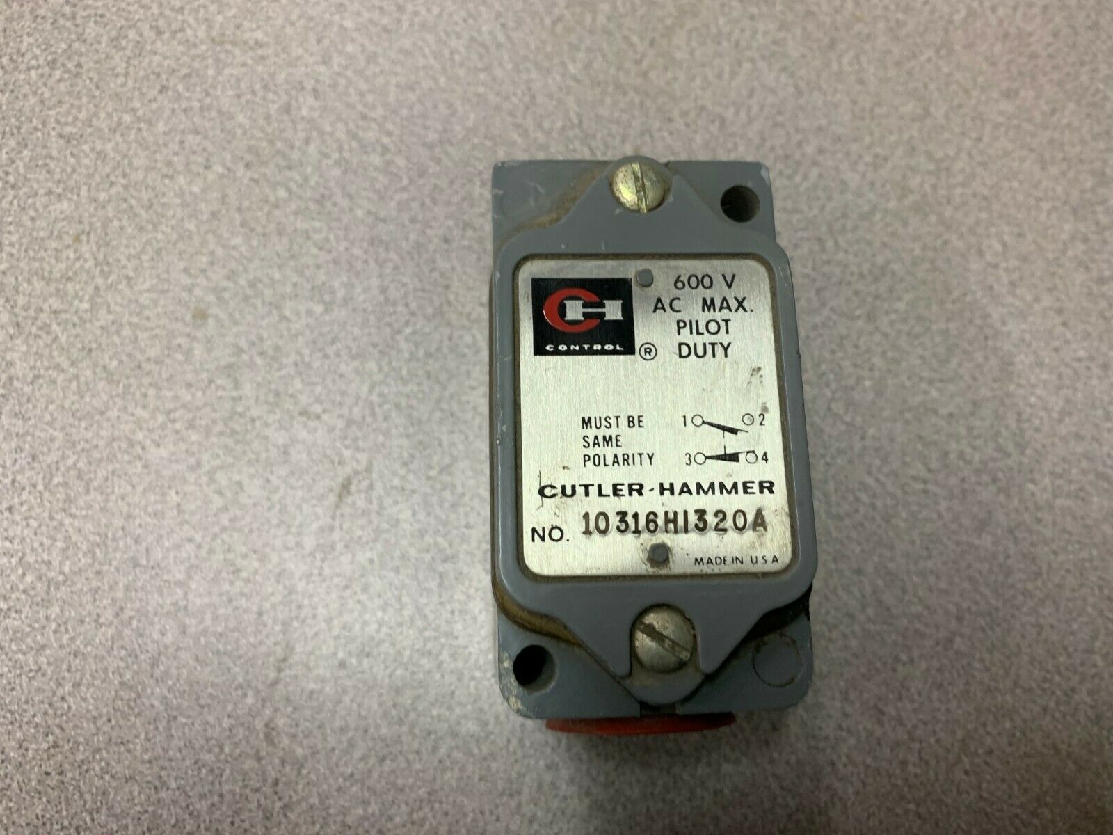 NEW NO BOX CUTLER HAMMER LIMIT SWITCH 10316HI320A