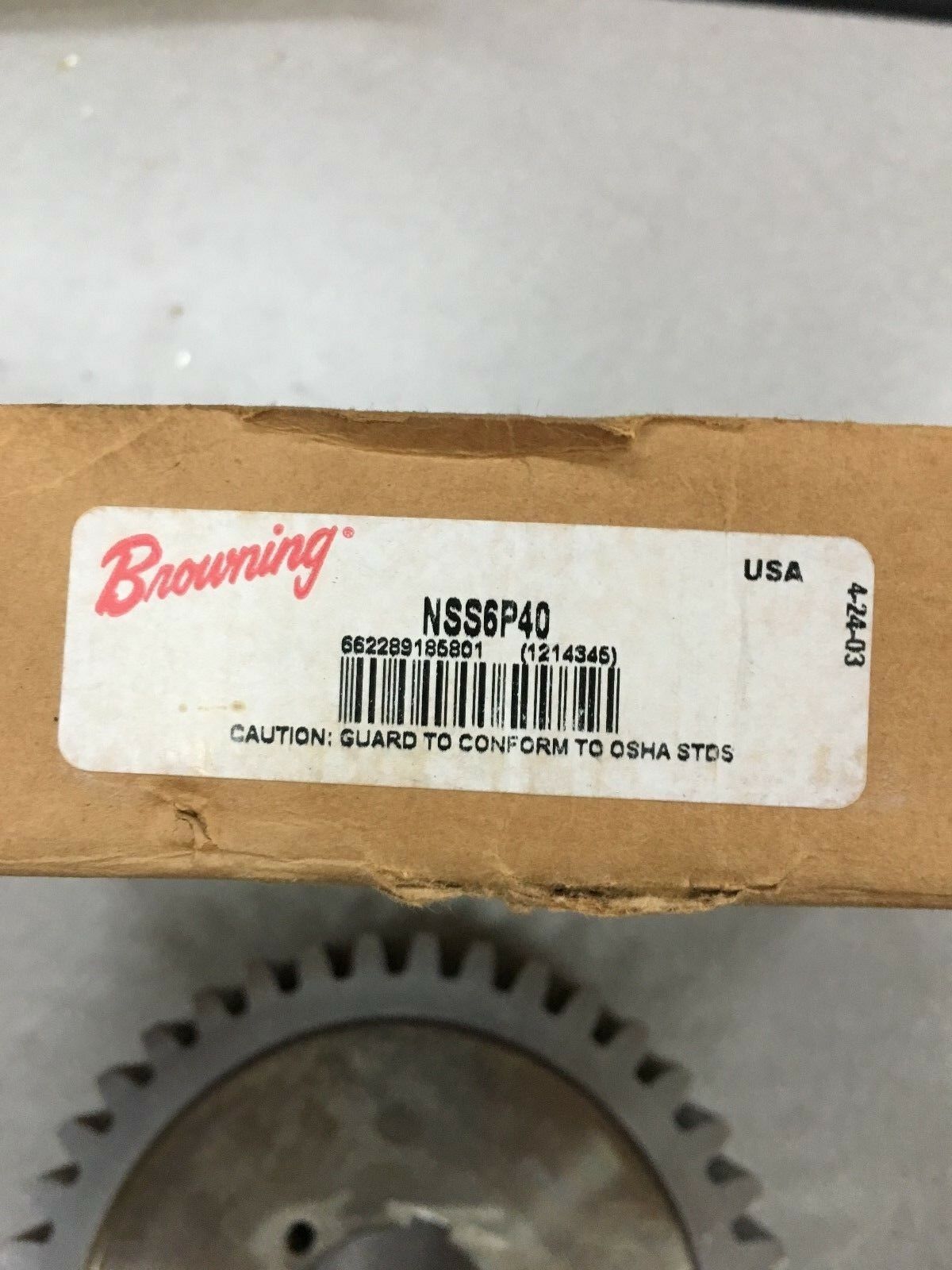 NEW IN BOX BROWNING 1214345 SPUR GEAR NSS6P40