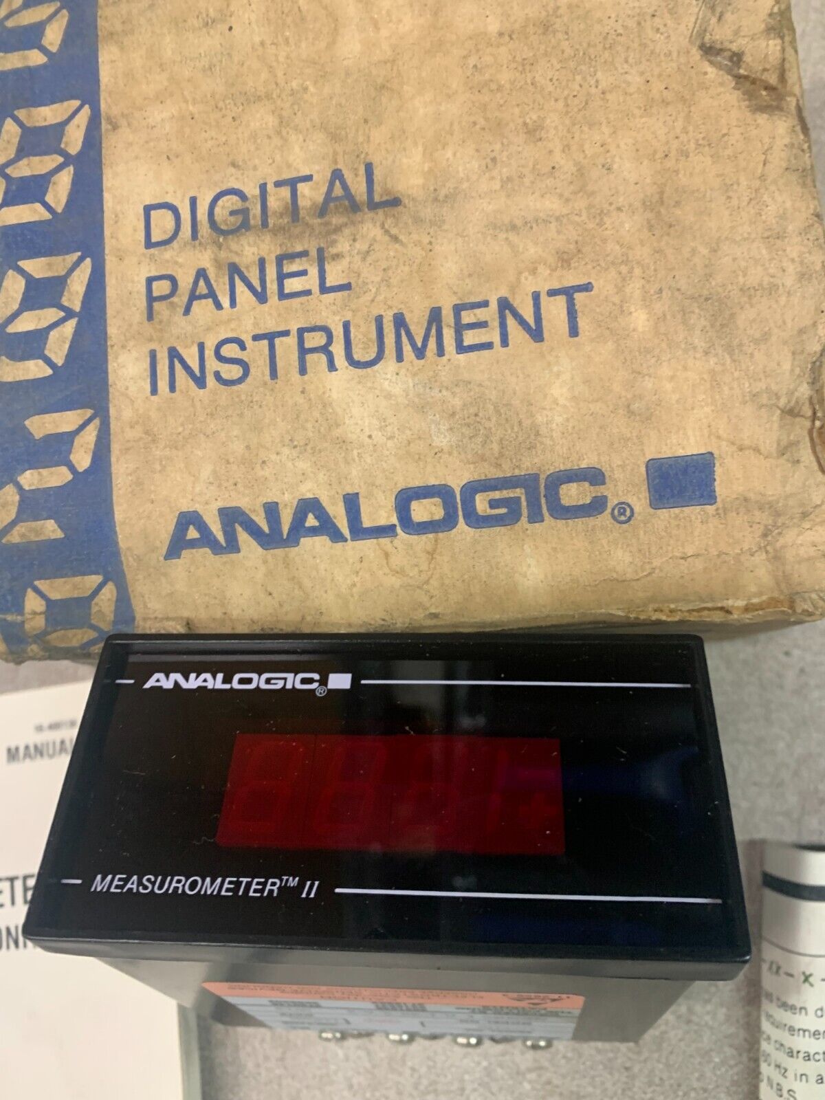 NEW ANALOGIC DIGITAL PANEL INSTRUMENT MEASUROMETER II AN25M05-E-M-1-XX-X-A-X