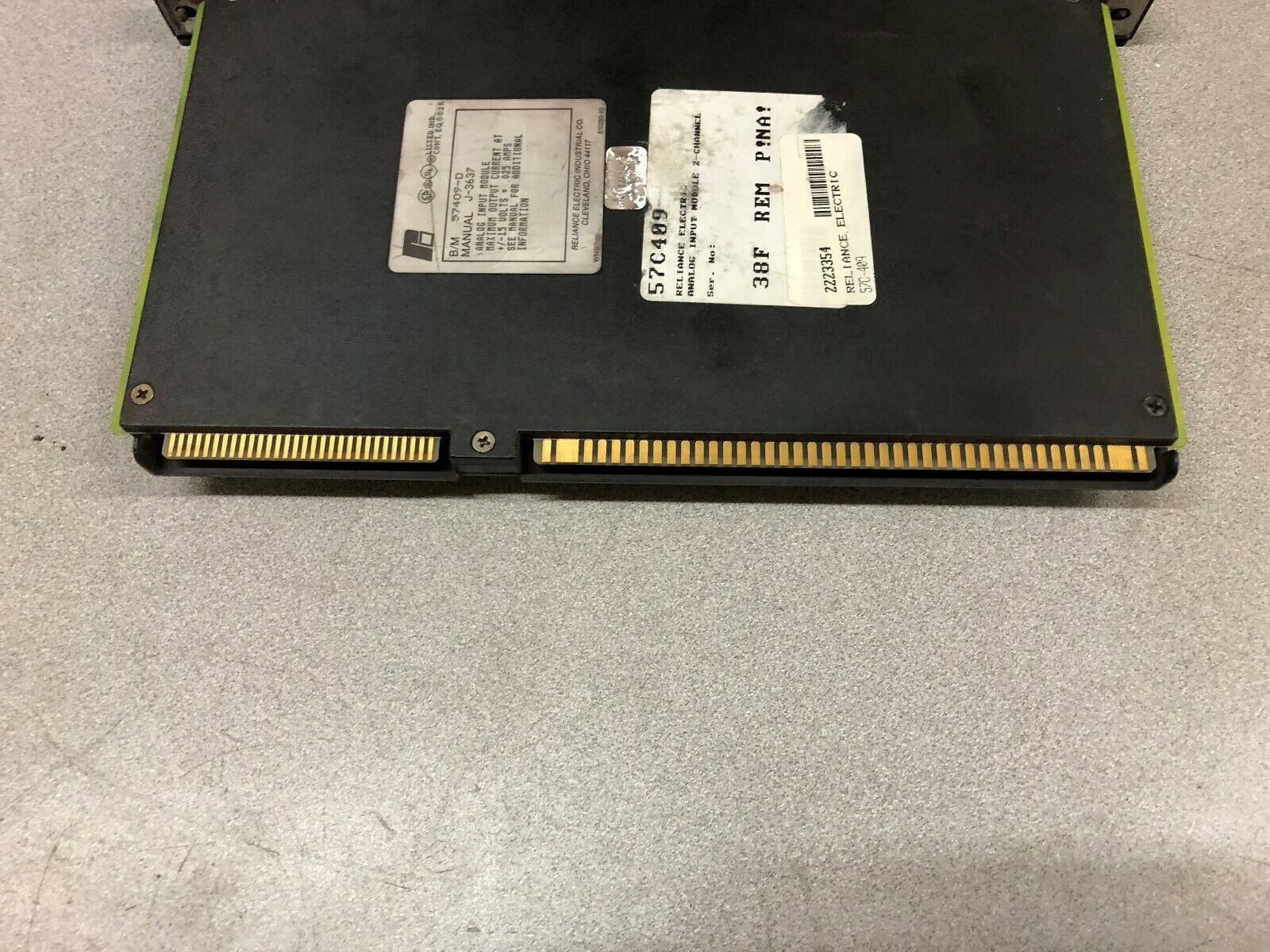 USED RELIANCE ELECTRIC 2 CHANNEL  ANALOG INPUT MODULE 57409-D