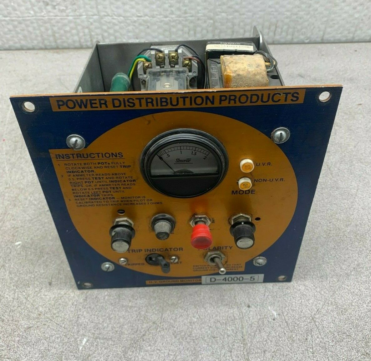 USED POWER DISTRIBUTION PRODUCTS MONITOR D-4000-5