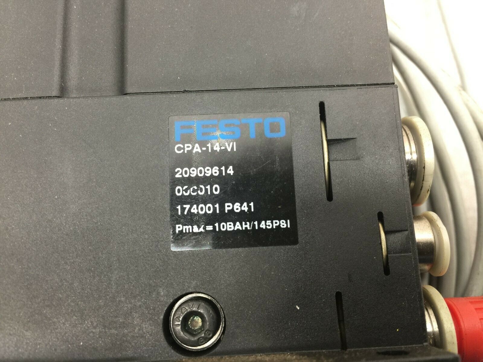 USED FESTO SOLENOID VALVE TERMINAL CPA-14-VI 174001 P641