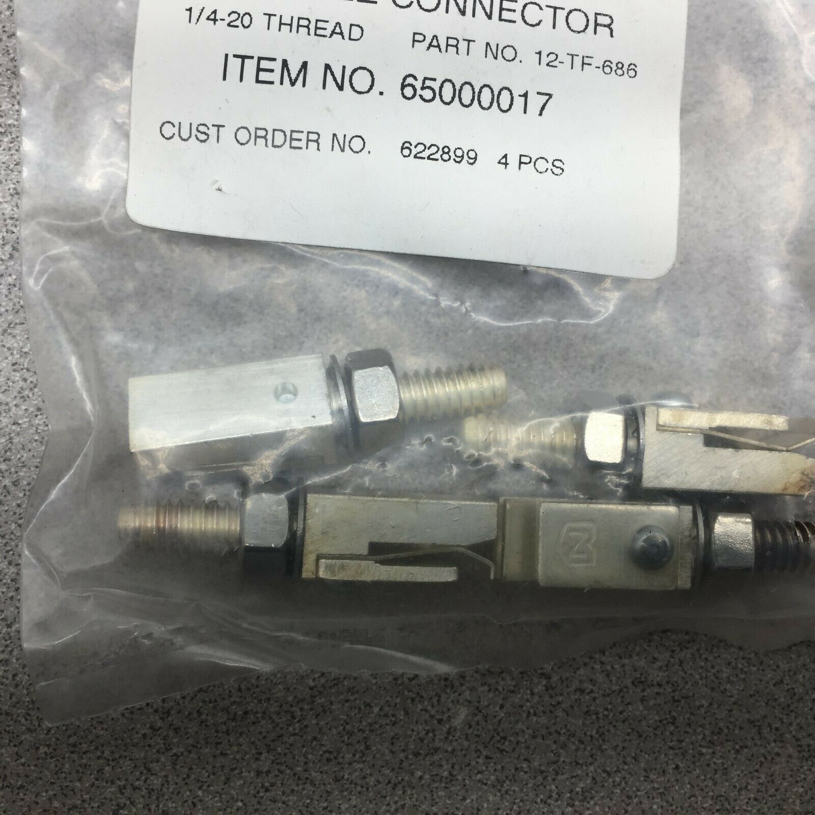 NEW IN BOX OF 92 NATIONAL 1/4-20 FEMALE EZ CONNECTOR 12-TF-686