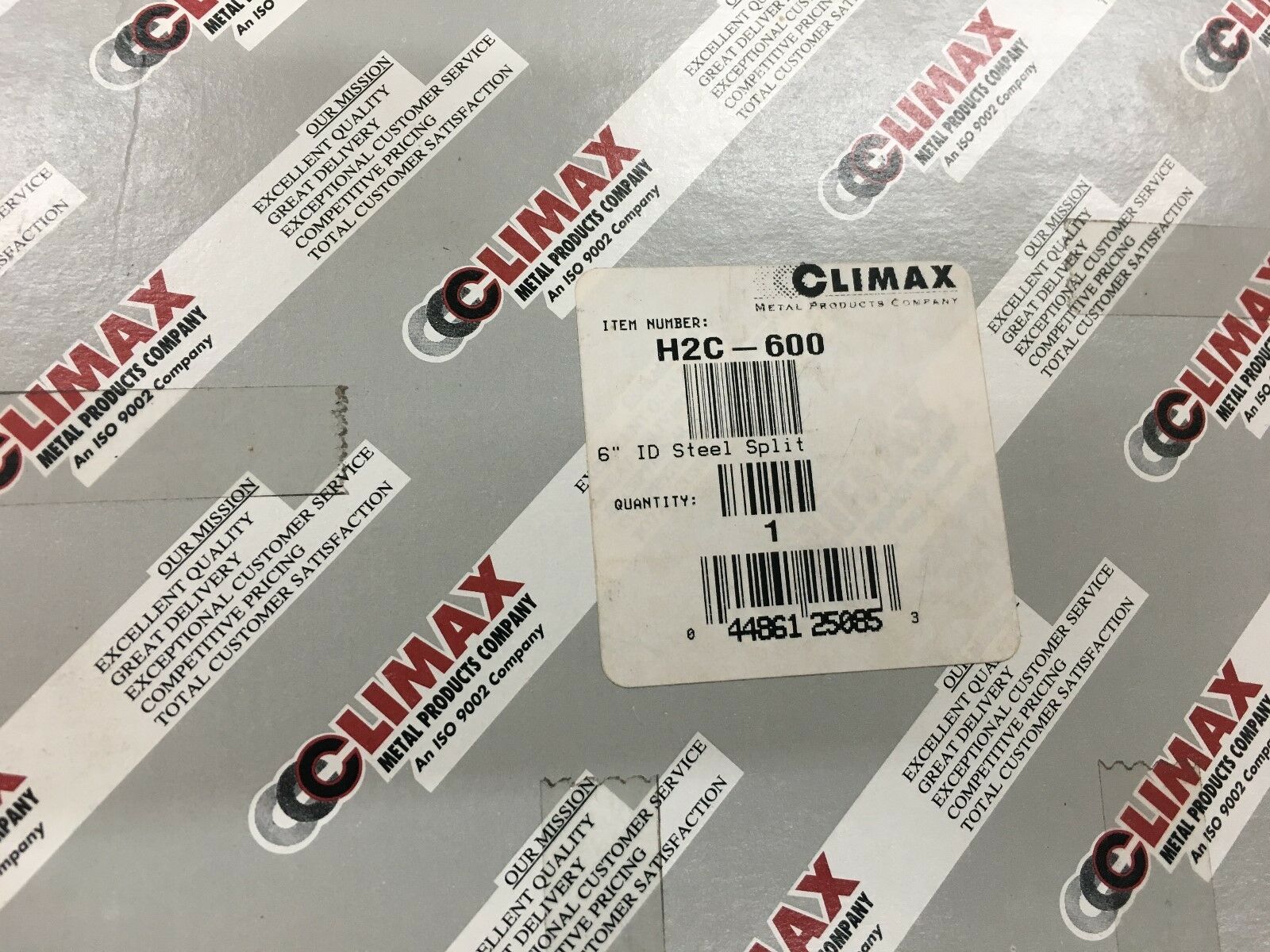 NEW IN BOX CLIMAX 6" ID STEEL SPLIT SHAFT COLLAR CLAMP H2C-600