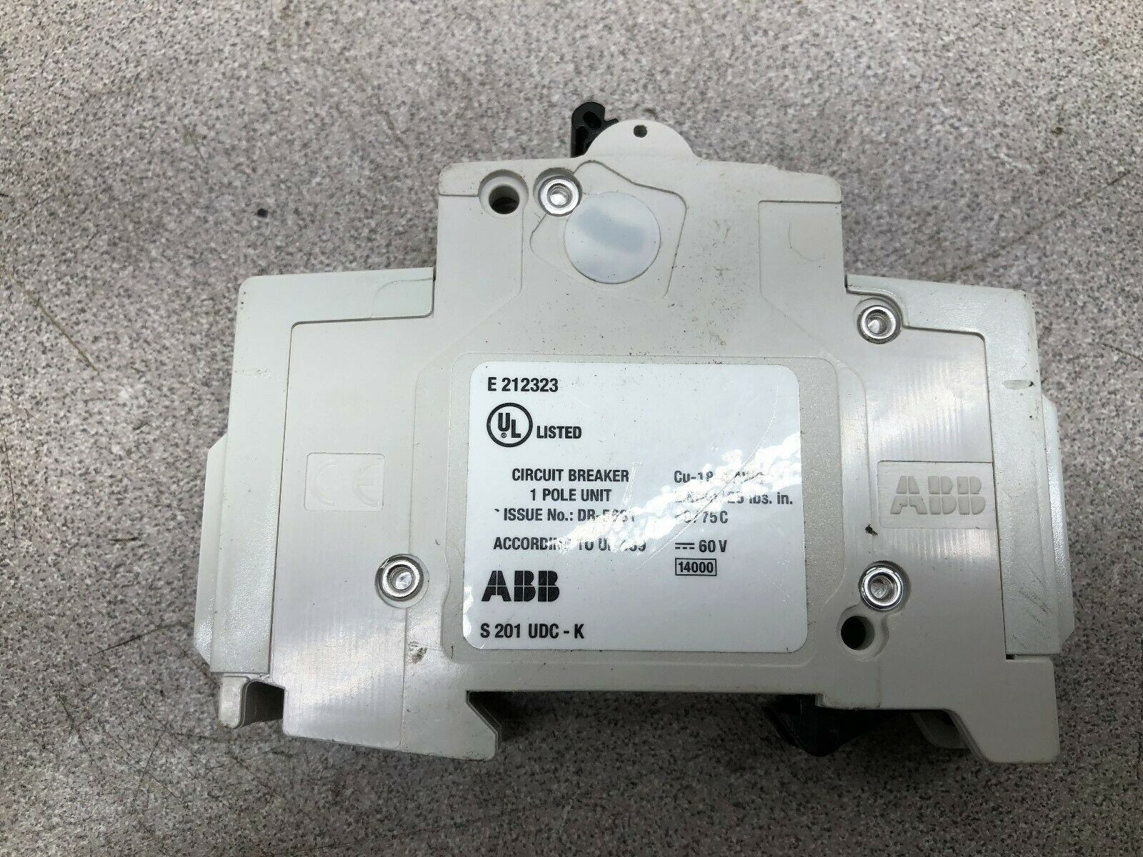 NEW NO BOX ABB 4 AMP 1 POLE 60 VDC BREAKER S2010DC-K4  /  2CDS271517R0337