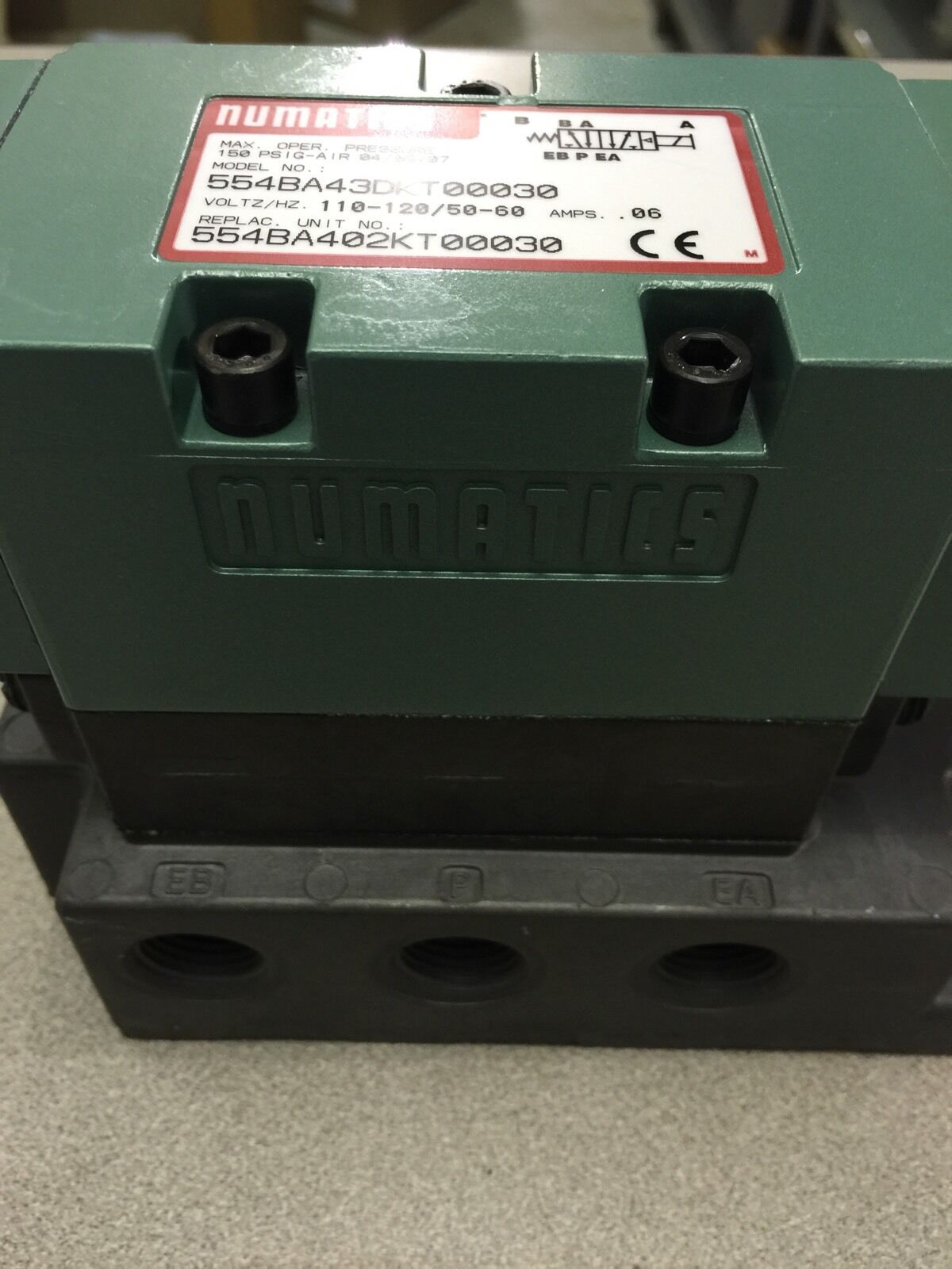 NEW NUMATICS AIR CONTROL SOLENOID VALVE 554BA43DKT00030