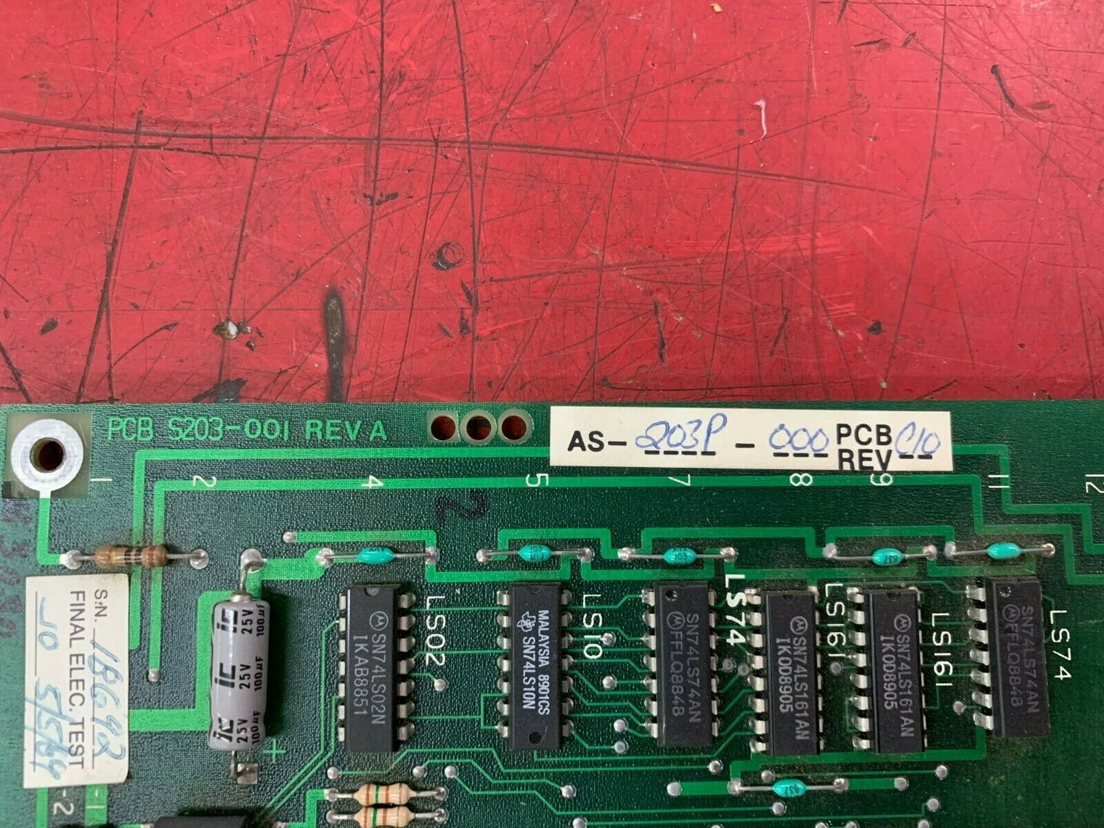 USED GOULD MODICON S203-001 REV. A CIRCUIT BOARD