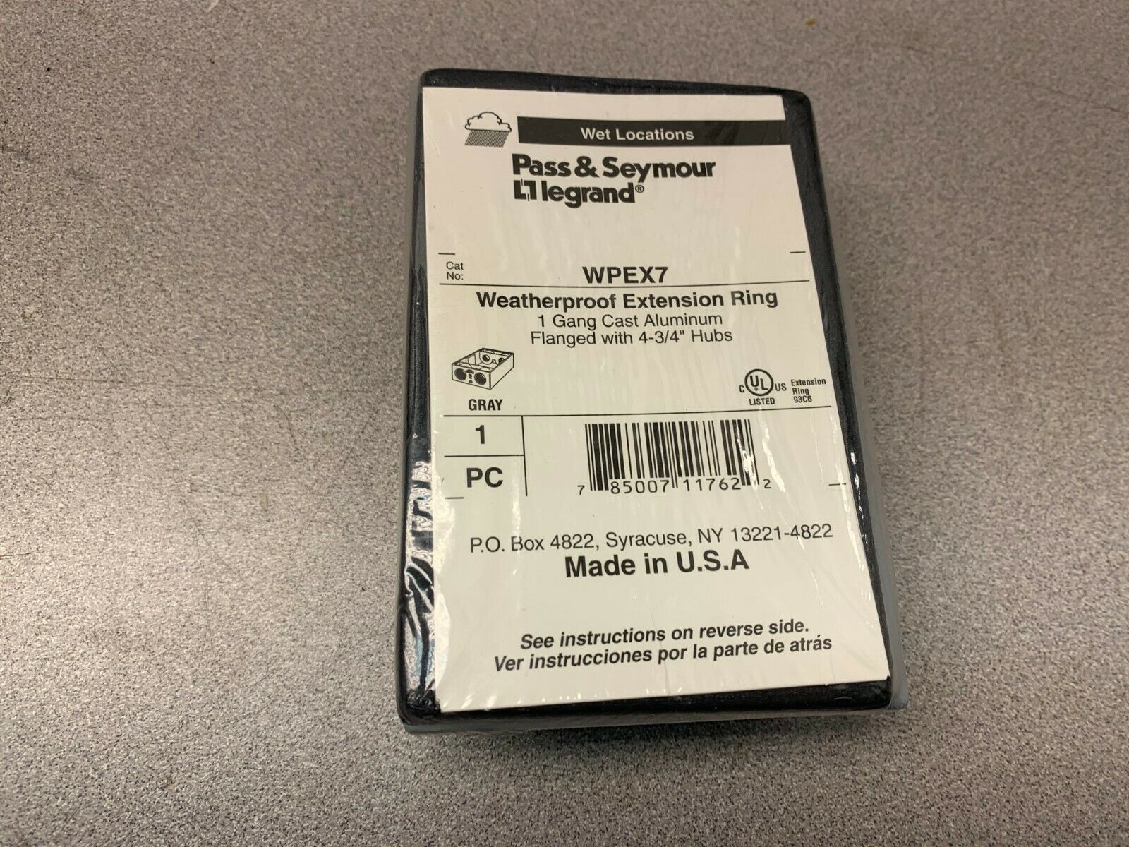 LOT OF 3 NEW NO BOX PASS & SEYMOUR EXTENSION RING WPEX7