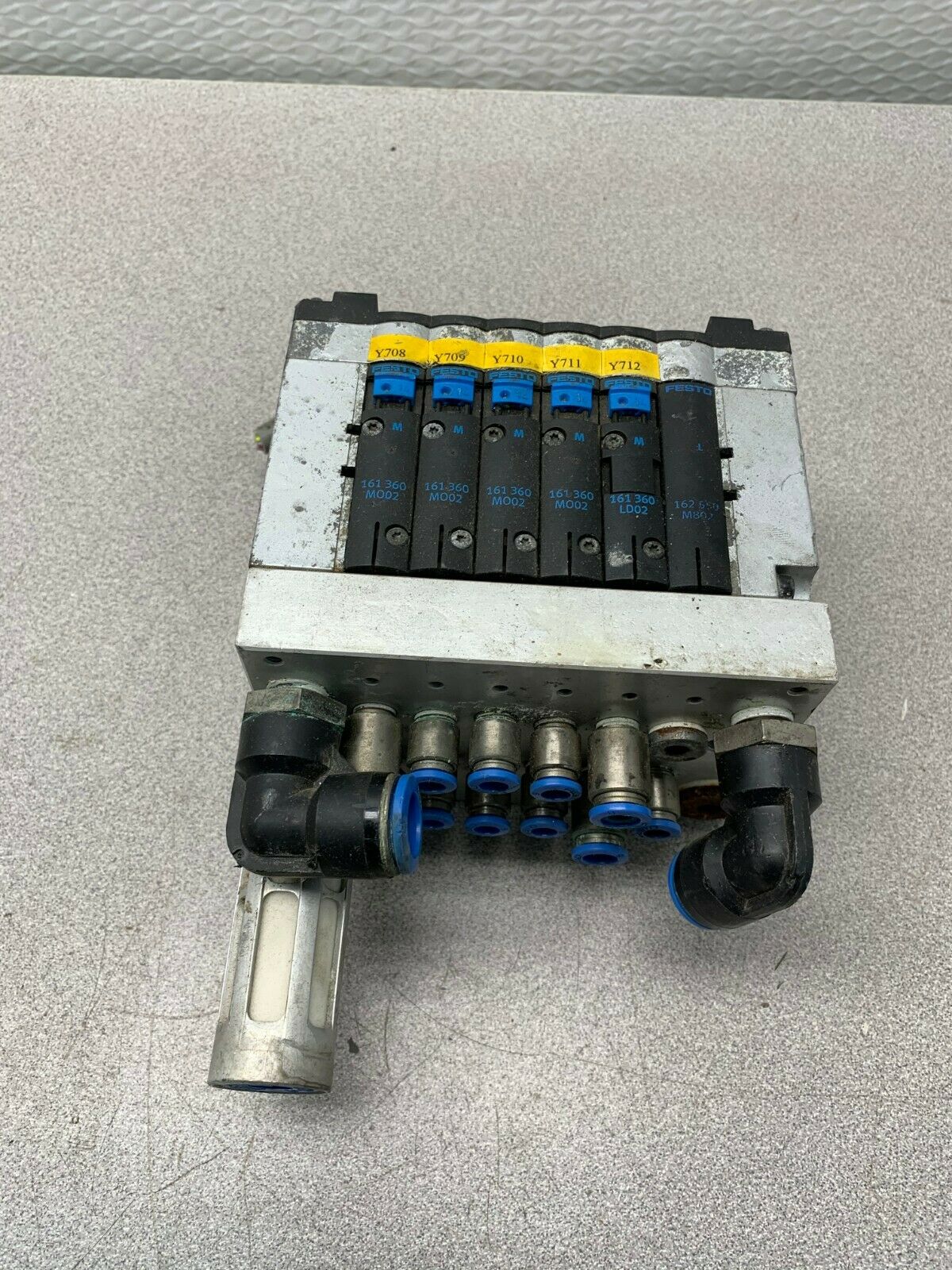 USED FESTO CPV14-GE-MP-6 MANIFOLD CPV14-VI-P6-I WITH 161 360 LD02