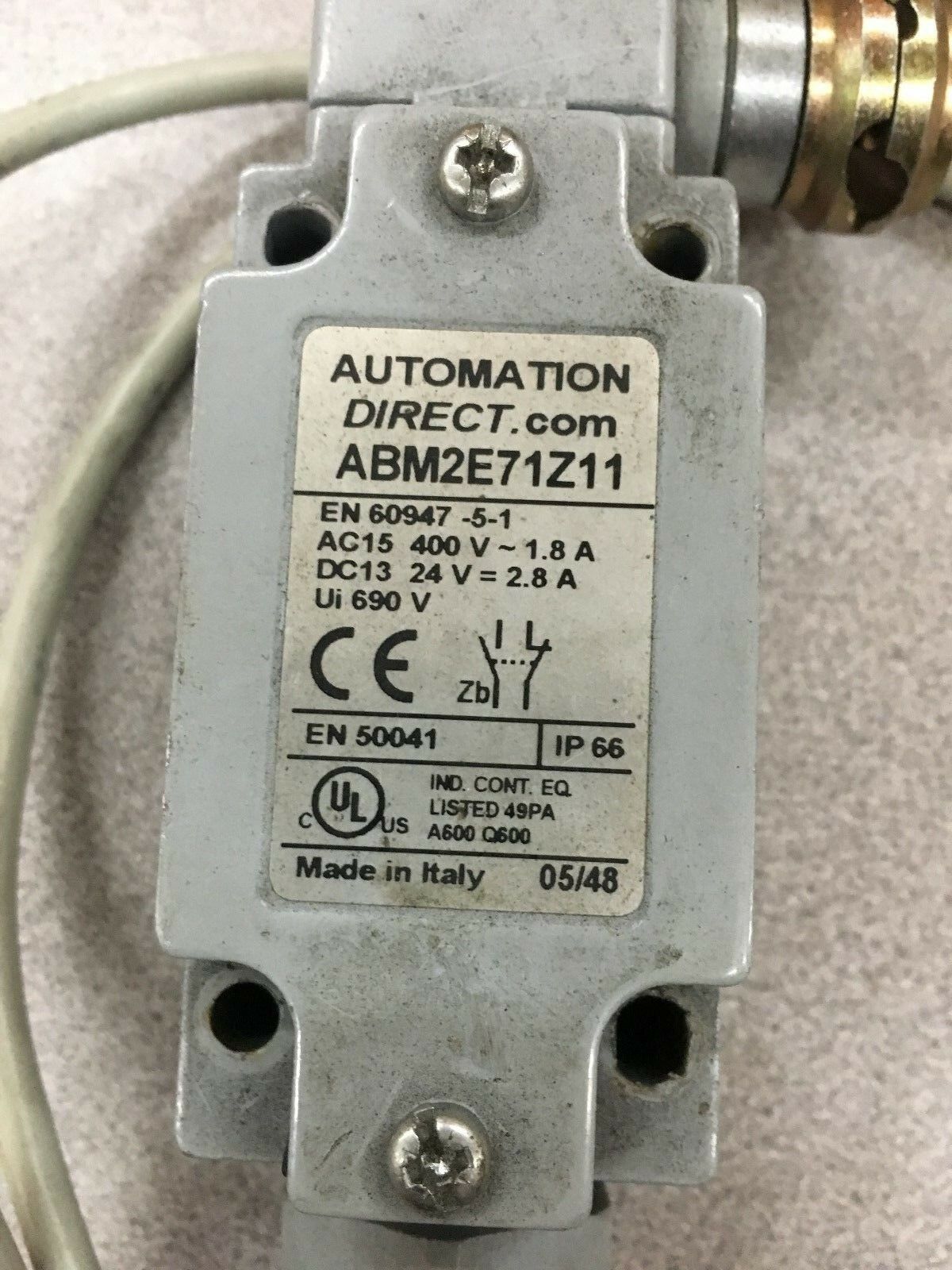 USED AUTOMATION DIRECT LIMIT SWITCH ABM2E71Z11