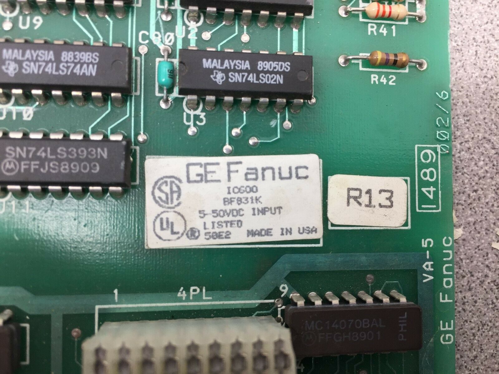 USED GE FANUC CONTROL BOARD IC600BF831G / 44A717558-G01