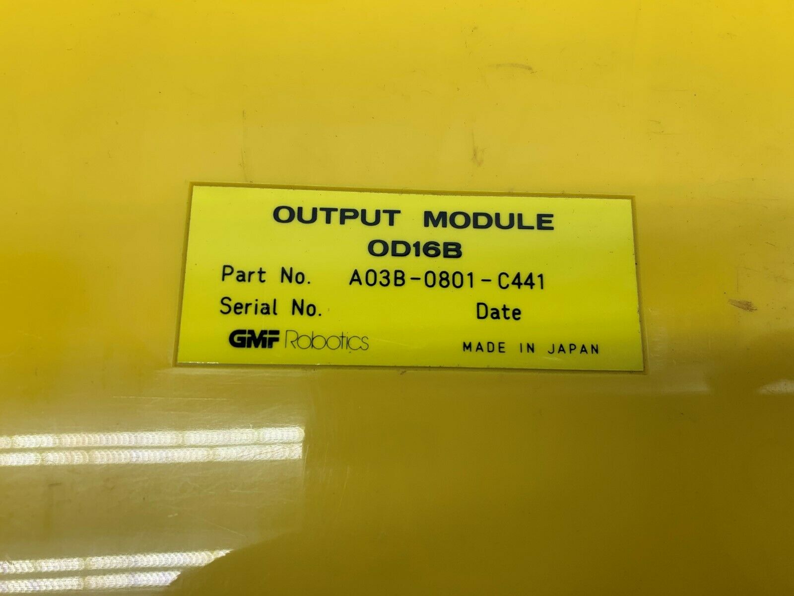 USED GMF ROBOTICS OUTPUT MODULE A03B-0801-C441