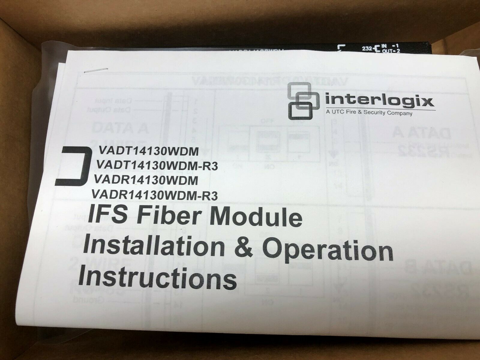 NEW IN BOX INTERLOGIX VIDEO RECEIVER/AUDIO DATA TRANSCEIVER VADR14120WDM