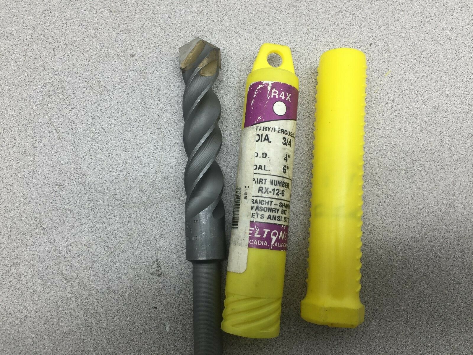 NEW IN PACK RELTON 3/4" 6" LONG ROTARY PERCUSSION MASONARY DRILL BIT RX-12-6