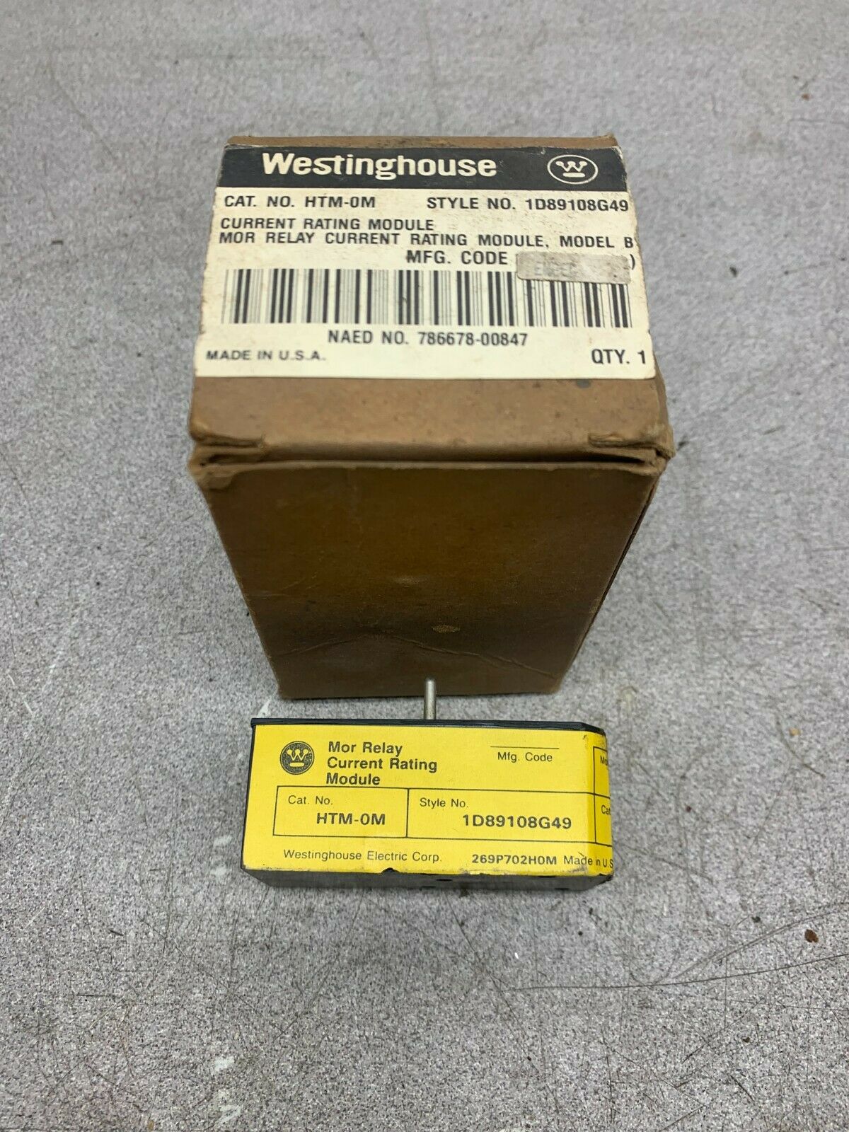 NEW IN BOX WESTINGHOUSE HTM-0M CURRENT RATING MODULE HTM-OM STYLE 1D89108G49