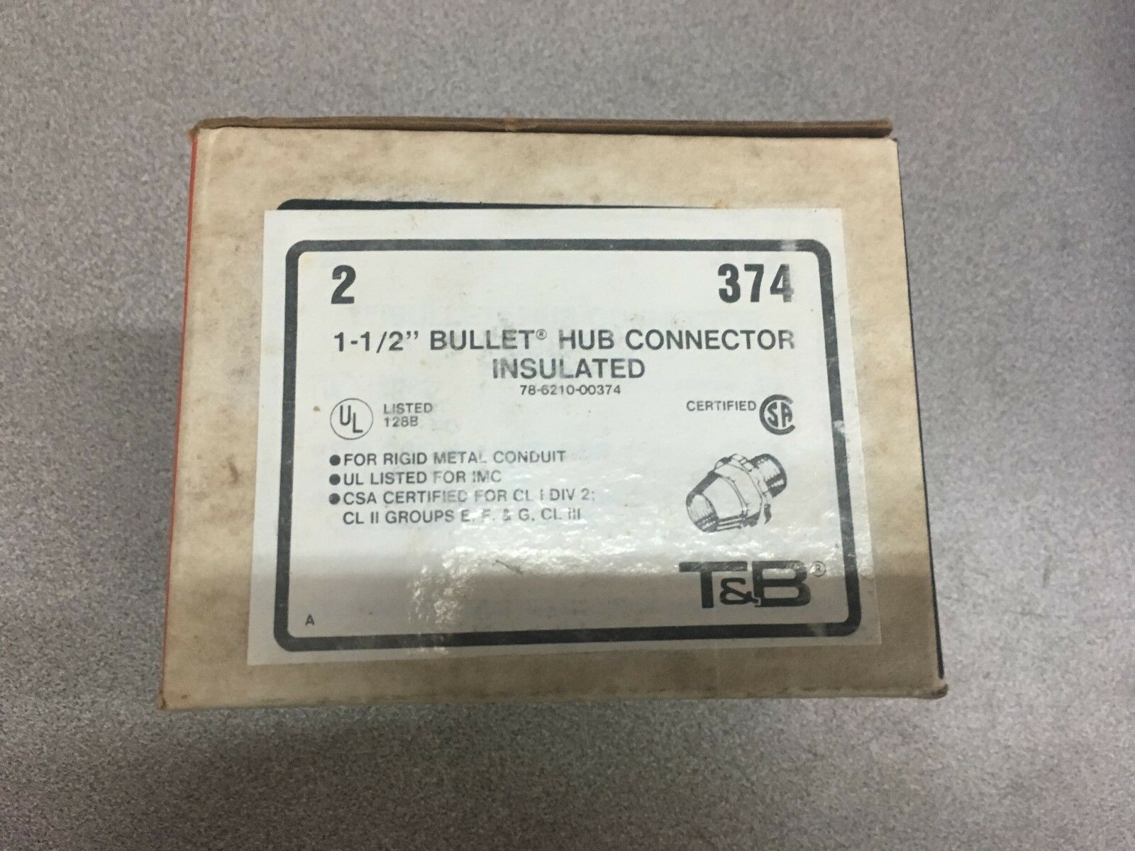 LOT OF 2 NEW IN BOX T&B HUB CONNECTOR 3743