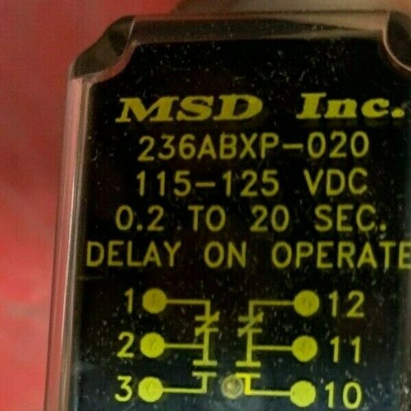 NEW IN BOX MSD INC. 115/125VDC RELAY 236ABXP-020