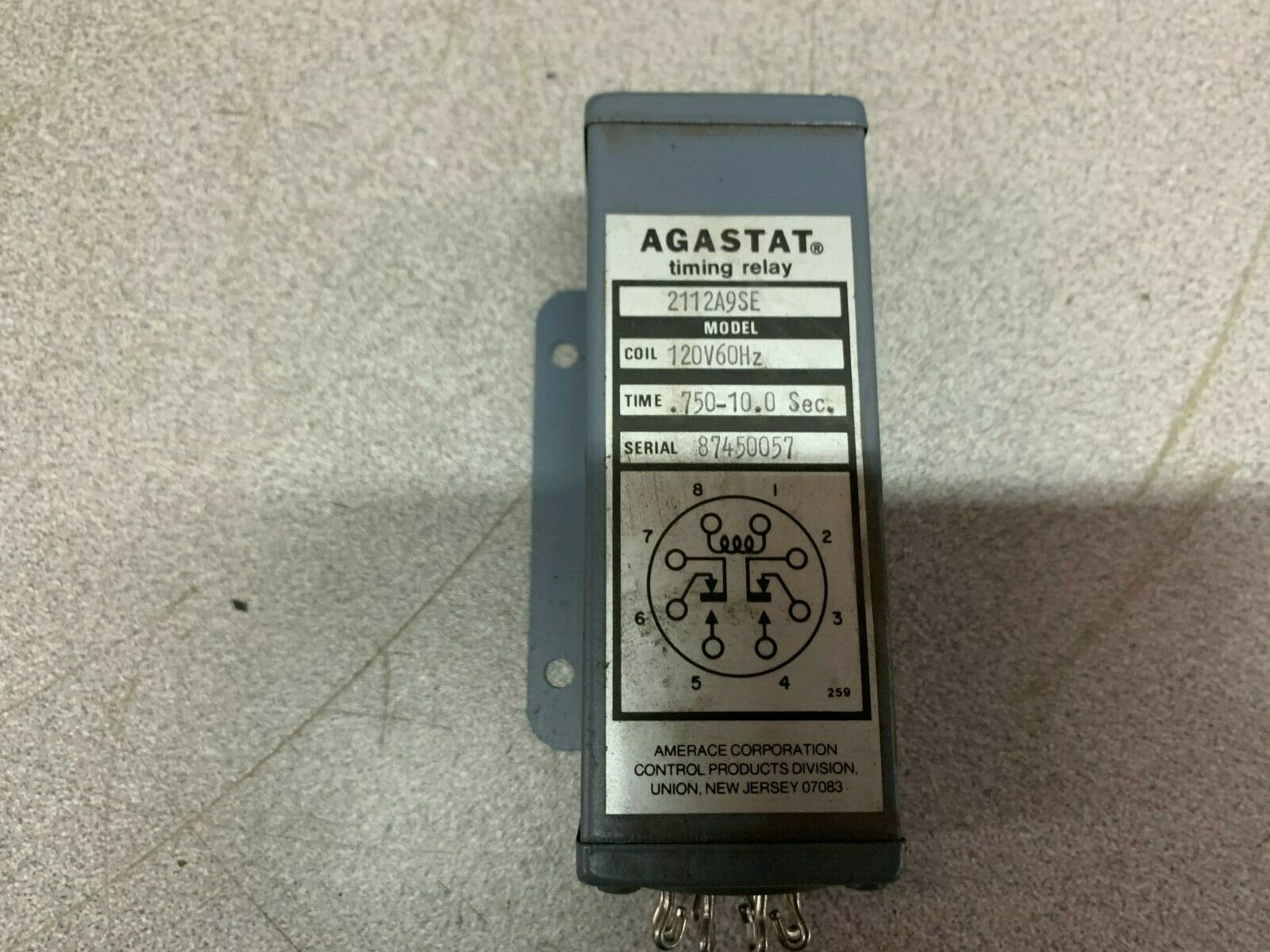 NEW NO BOX AGASTAT TIMING RELAY 2112A9SE