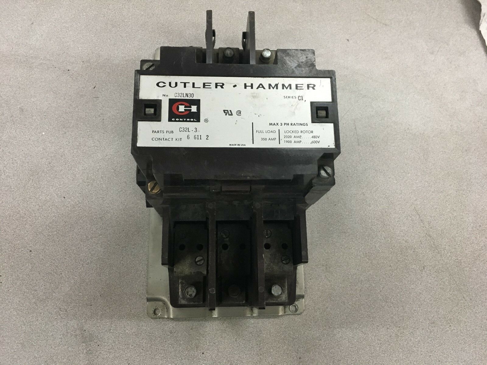 USED CUTLER-HAMMER CONTACTOR C32LN30 SERIES C1