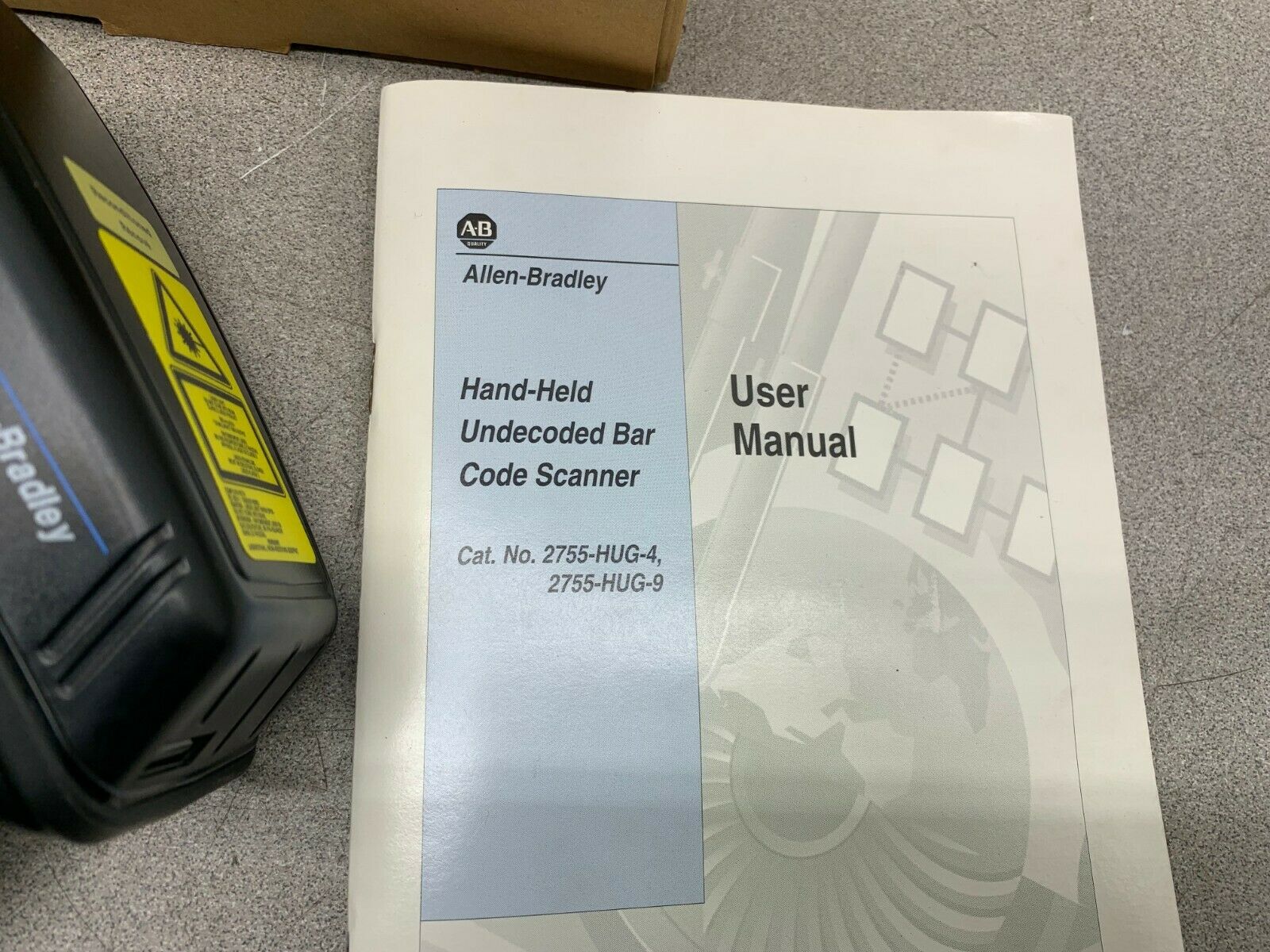 REMAN ALLEN-BRADLEY HANDHELD UNDECODED BAR CODE SCANNER 2755-HUG-9X SERIES A