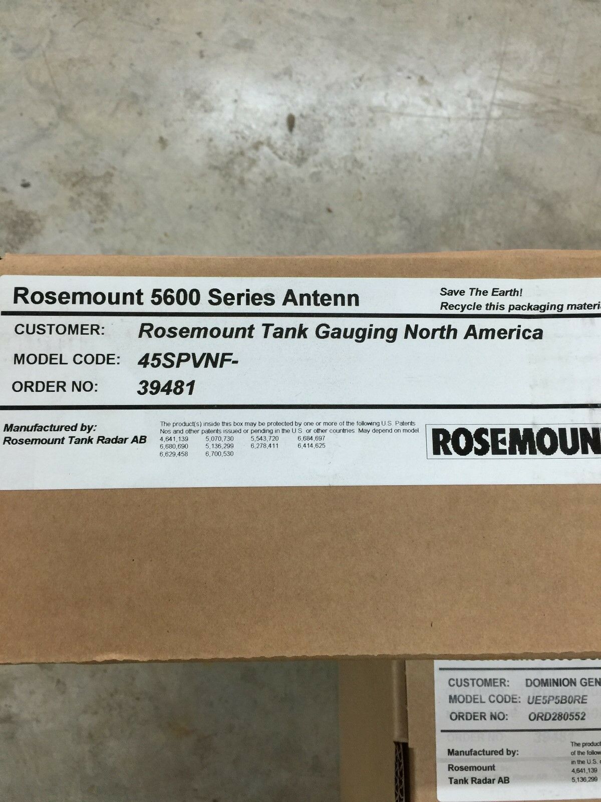 NEW IN BOX  ROSEMOUNT RADAR LEVEL TRANSMITTER 5601 UE5P5B0RE HEAD TYPE TH 43