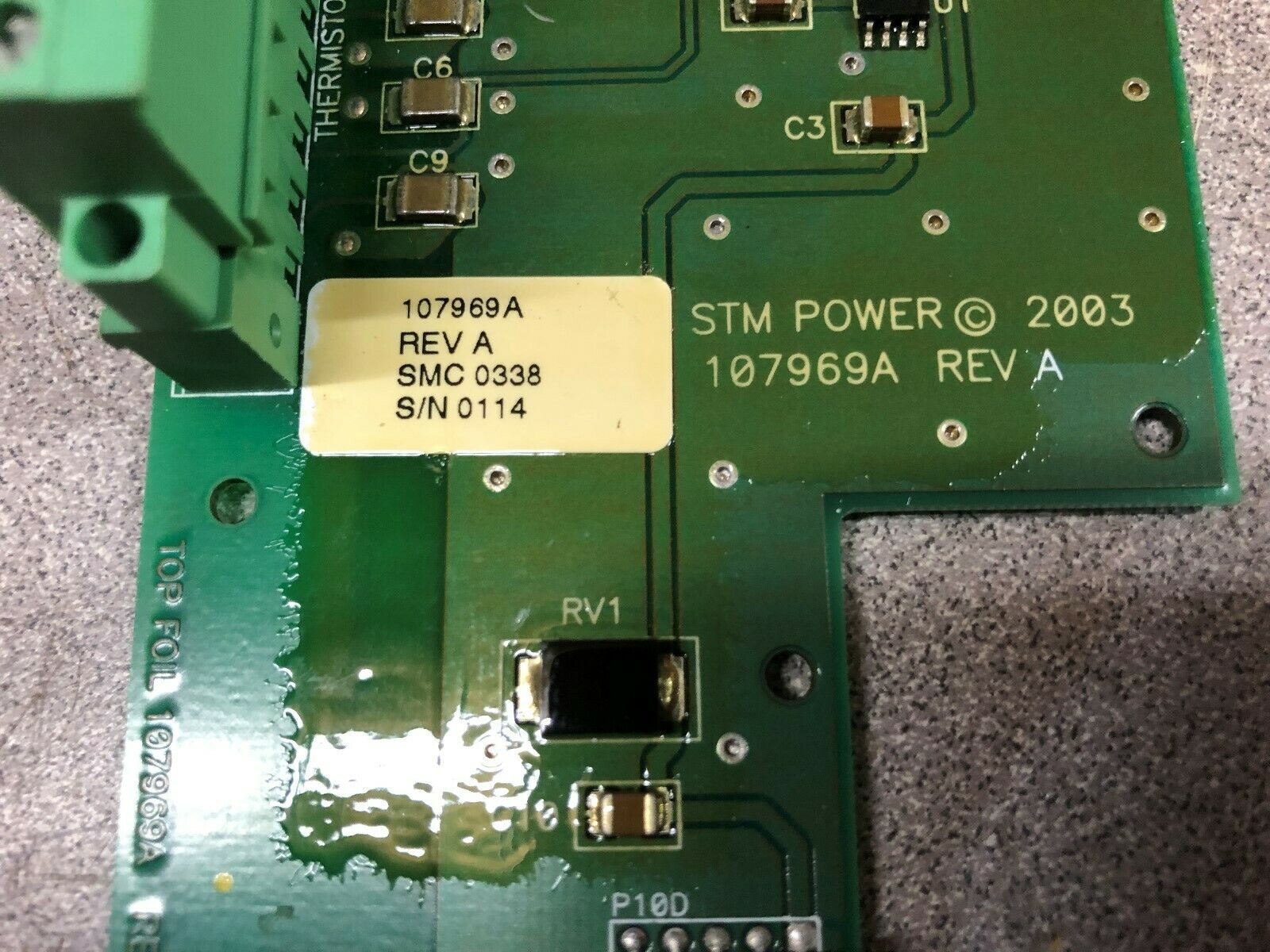 USED STM POWER CIRCUIT BOARD 107969A REV A