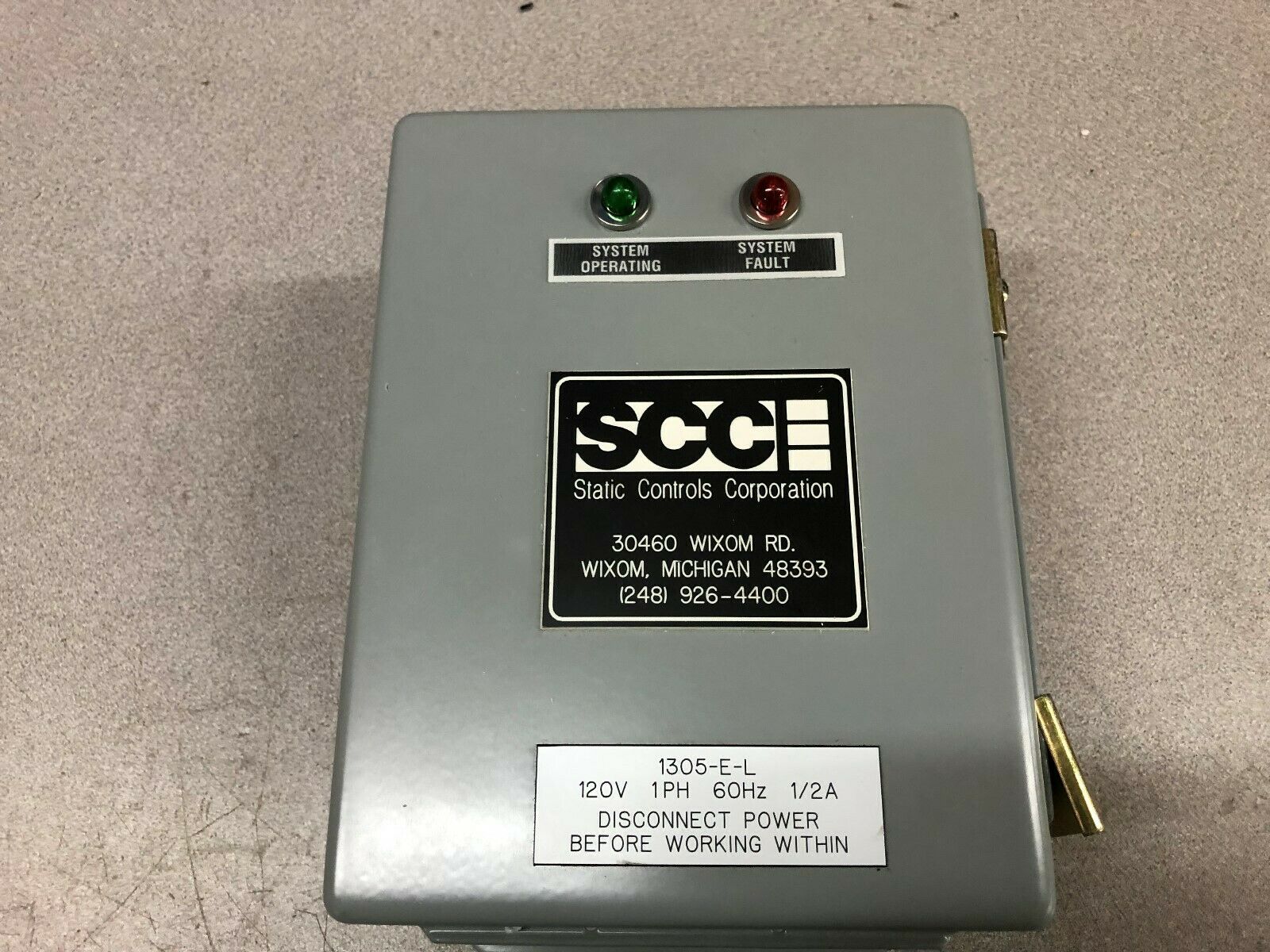 NEW IN BOX STATIC CONTROLS CORP SAFETY MAT FAIL SAFE CONTROL BOX 1305-E-L