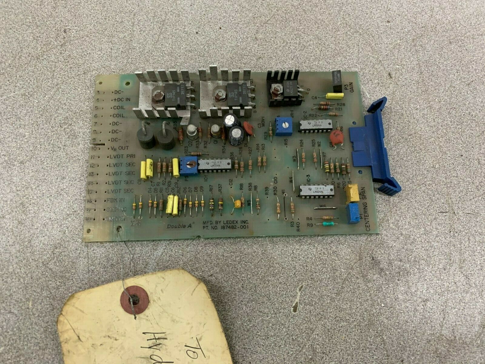 USED DOUBLE A LEDEX CIRCUIT BOARD 187482-001