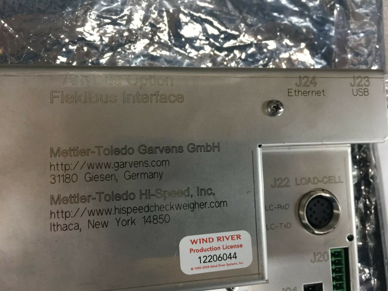 USED METTLER-TOLEDO FIELDBUS INTERFACE 0066003436C1004