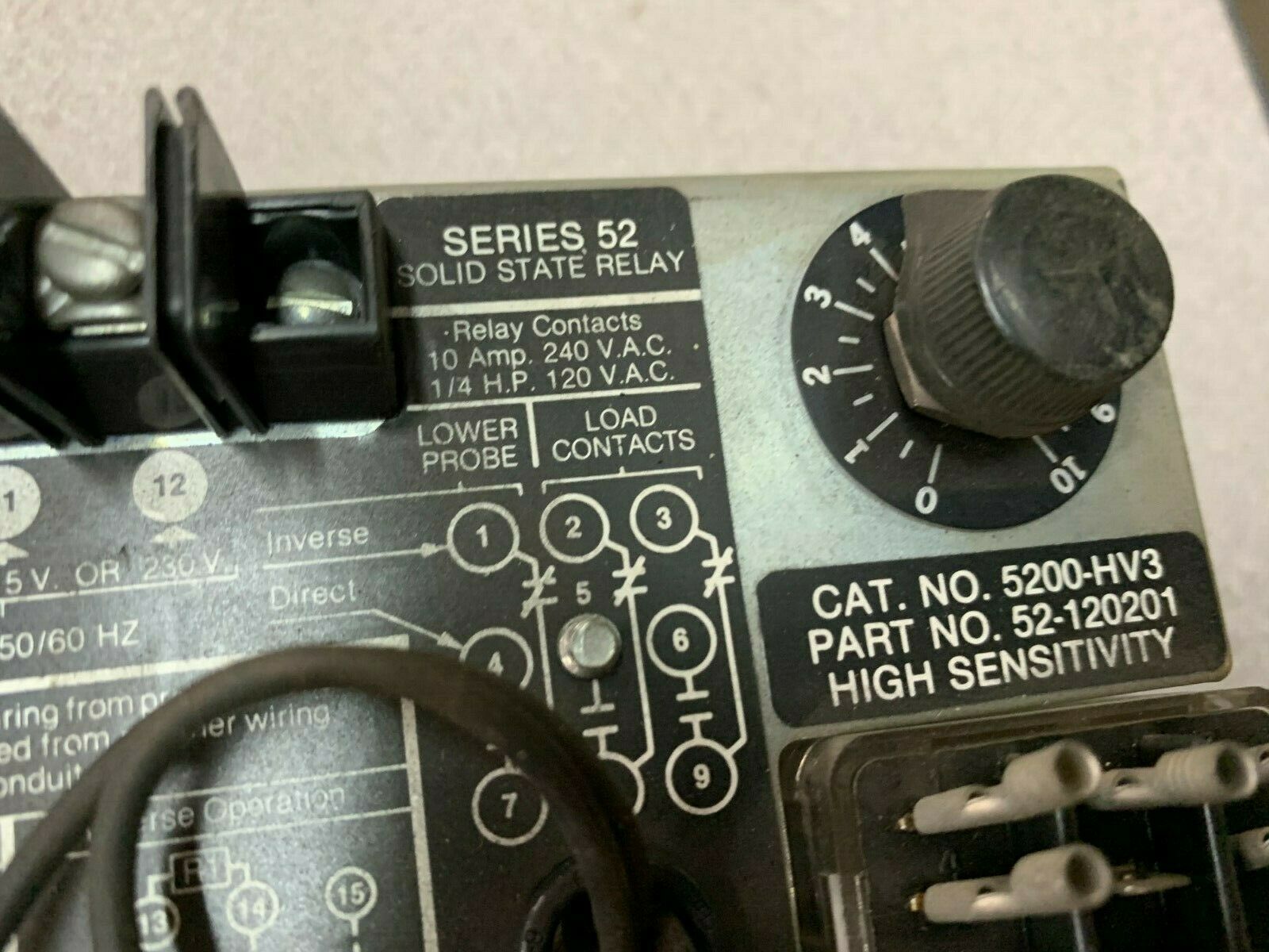 USED B/W CONTROLS SOLID STATE RELAY 5200-HV3